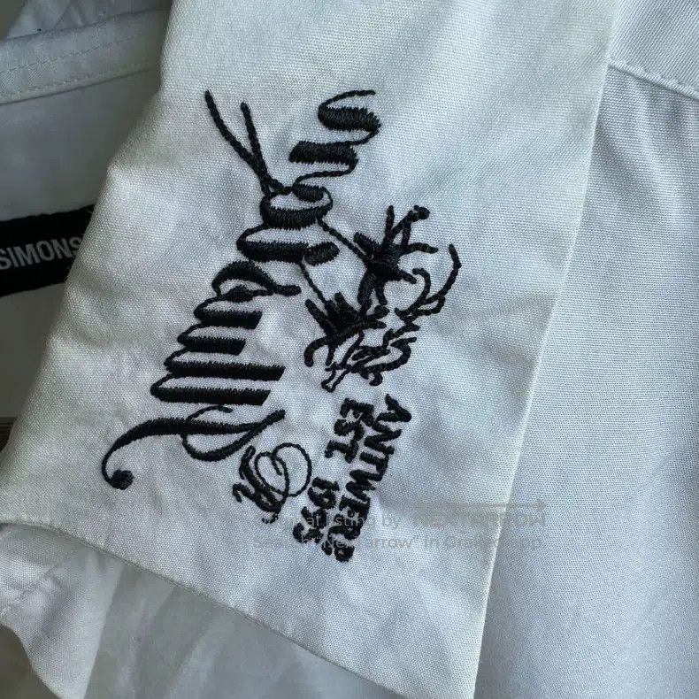 Raf Simons Raf Simons White embroidered shirt Size US M / EU 48-50 / 2 - 3 Thumbnail