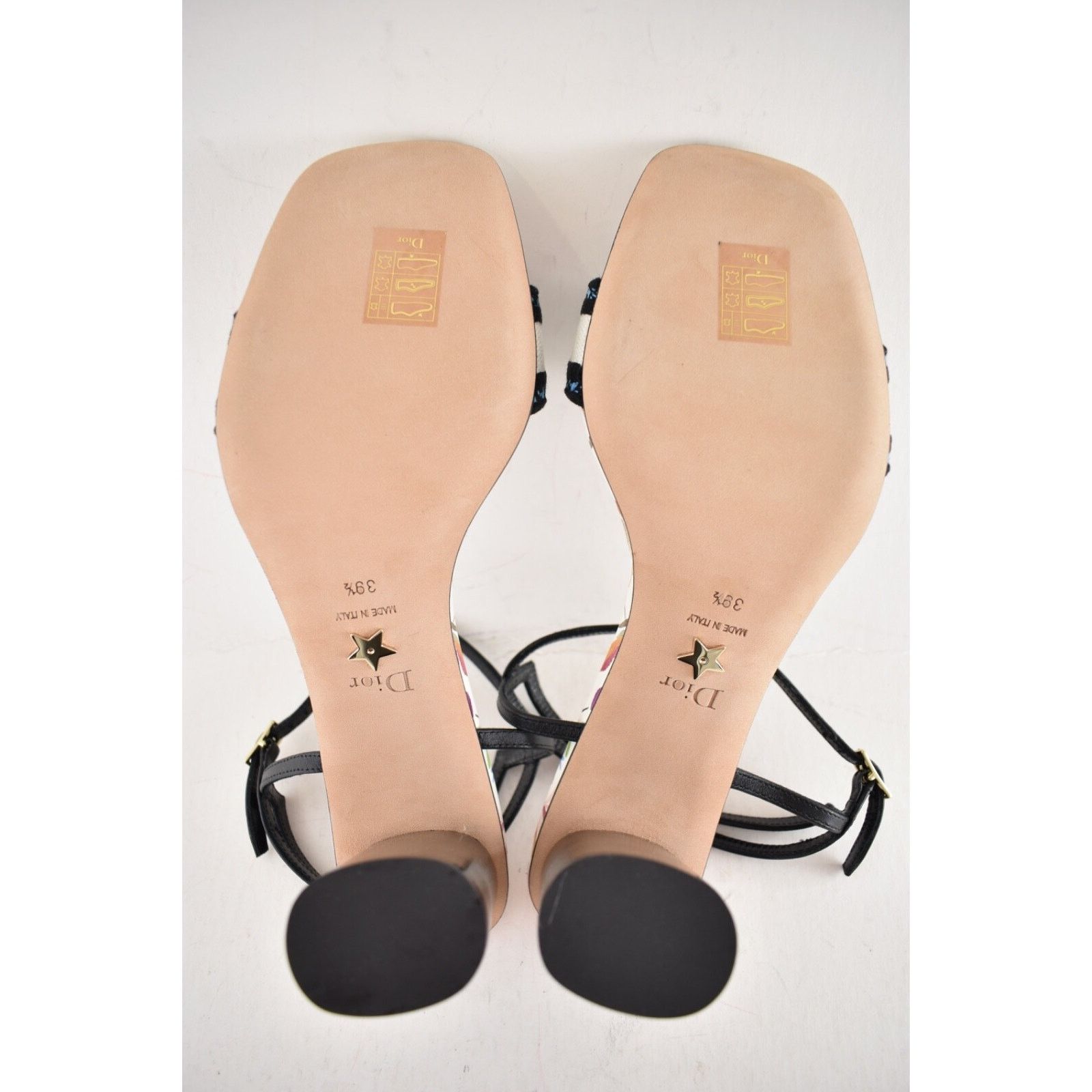 Dior Dior TDJ Fantastica Black Blue Dway Heeled Sandal Ankle Size US 9.5 / IT 39.5 - 14 Thumbnail