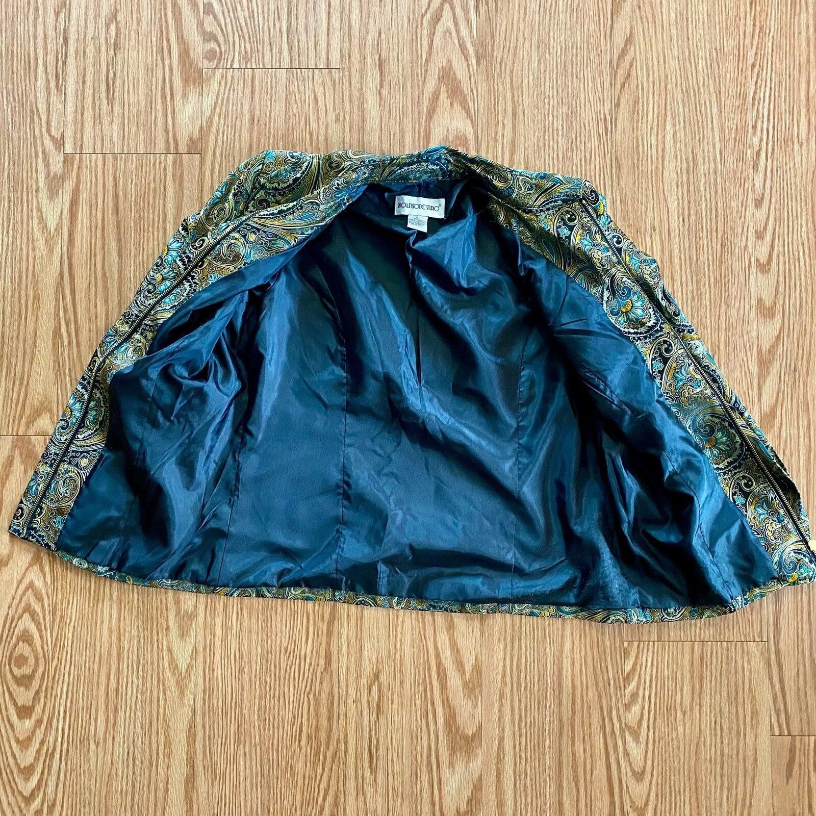 Other Brownstone Studio Vintage Gold Paisley Jacket Womens Small Size S / US 4 / IT 40 - 8 Thumbnail