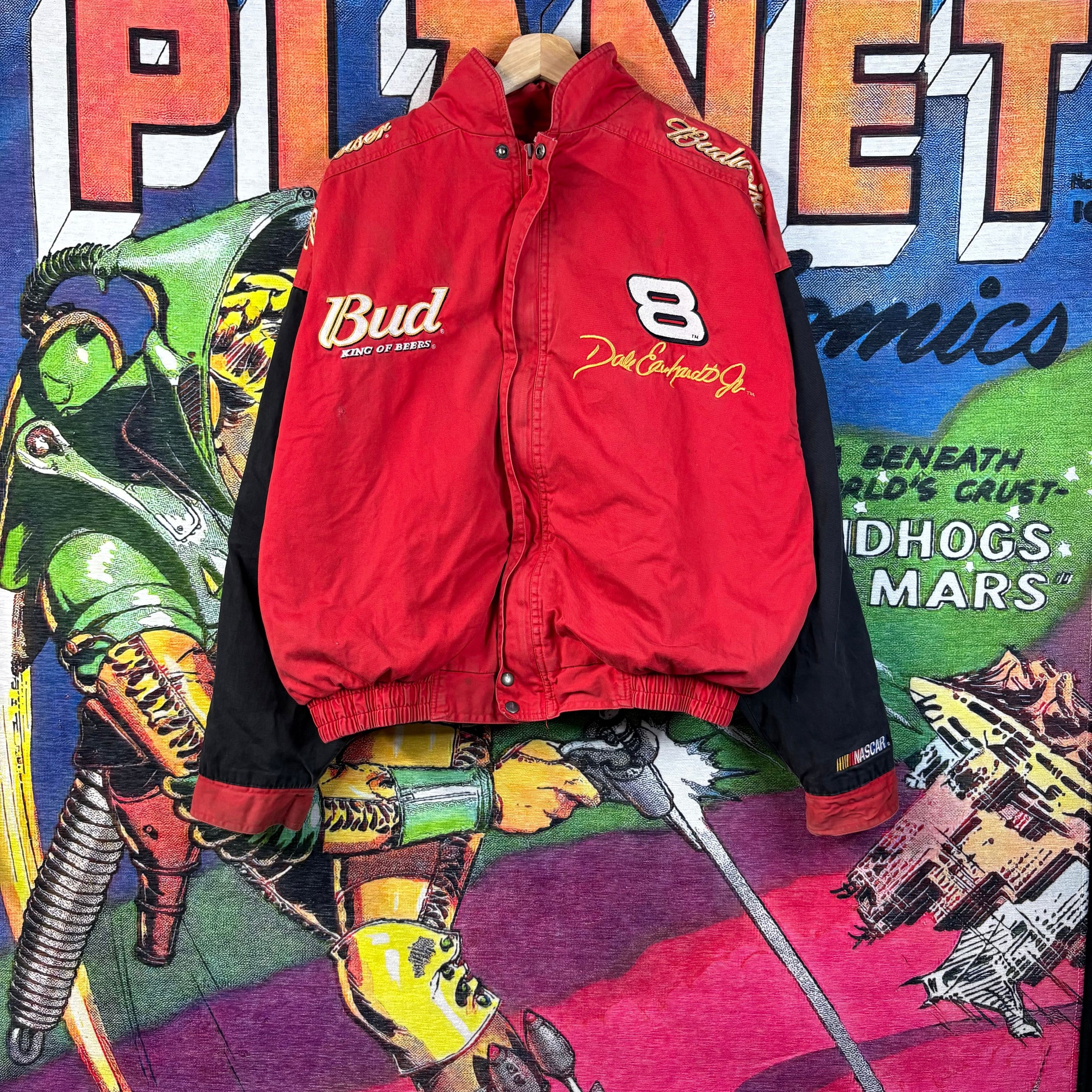NASCAR Y2K Dale Earnhardt Jr. #8 Budweiser NASCAR Racing Jacket Size US XL / EU 56 / 4 - 1 Thumbnail