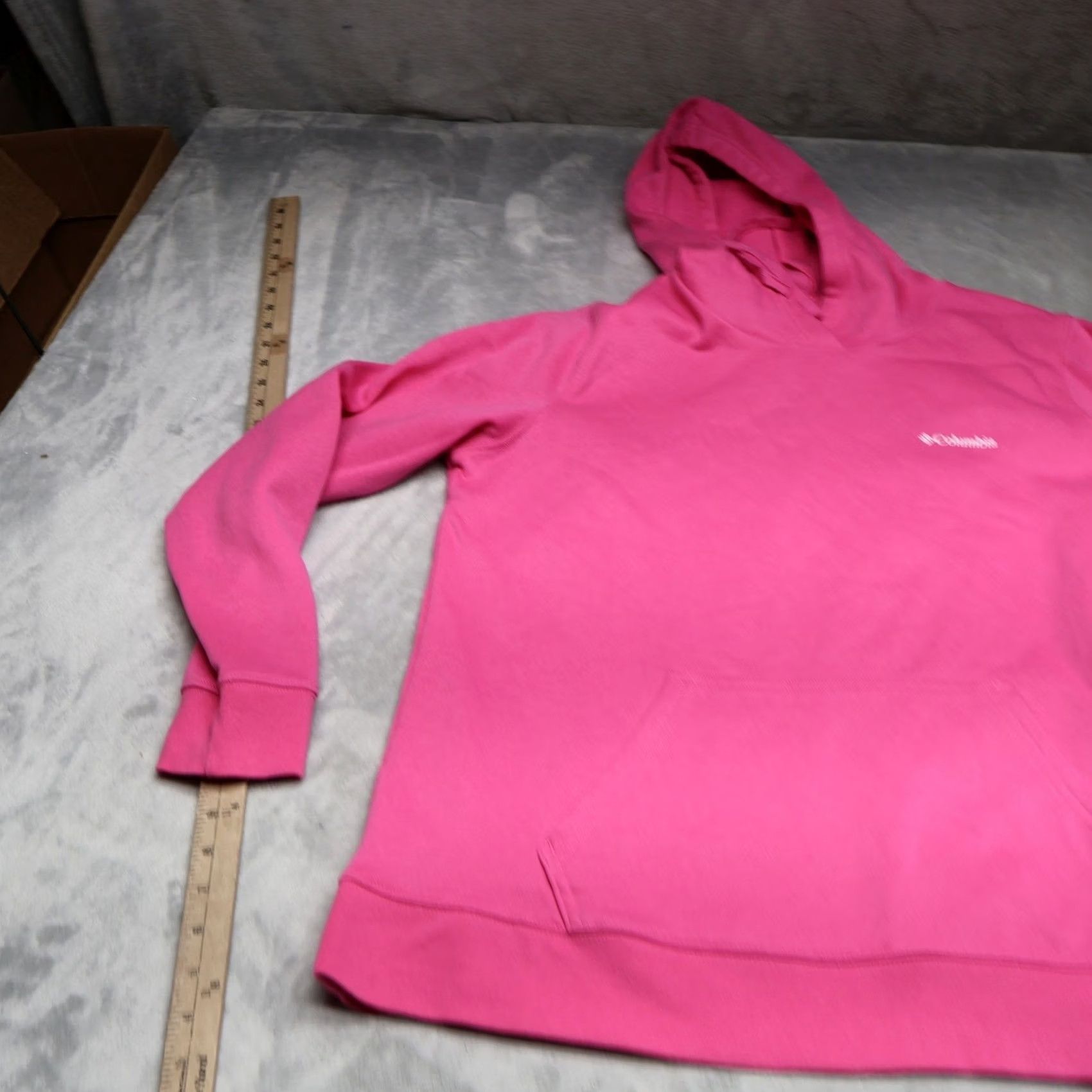 Pinko Columbia Womens XL Pink Hoodie Fleece Pullover Sweatshirt Trek Graphic Sleeve Size XL / US 12-14 / IT 48-50 - 2 Thumbnail