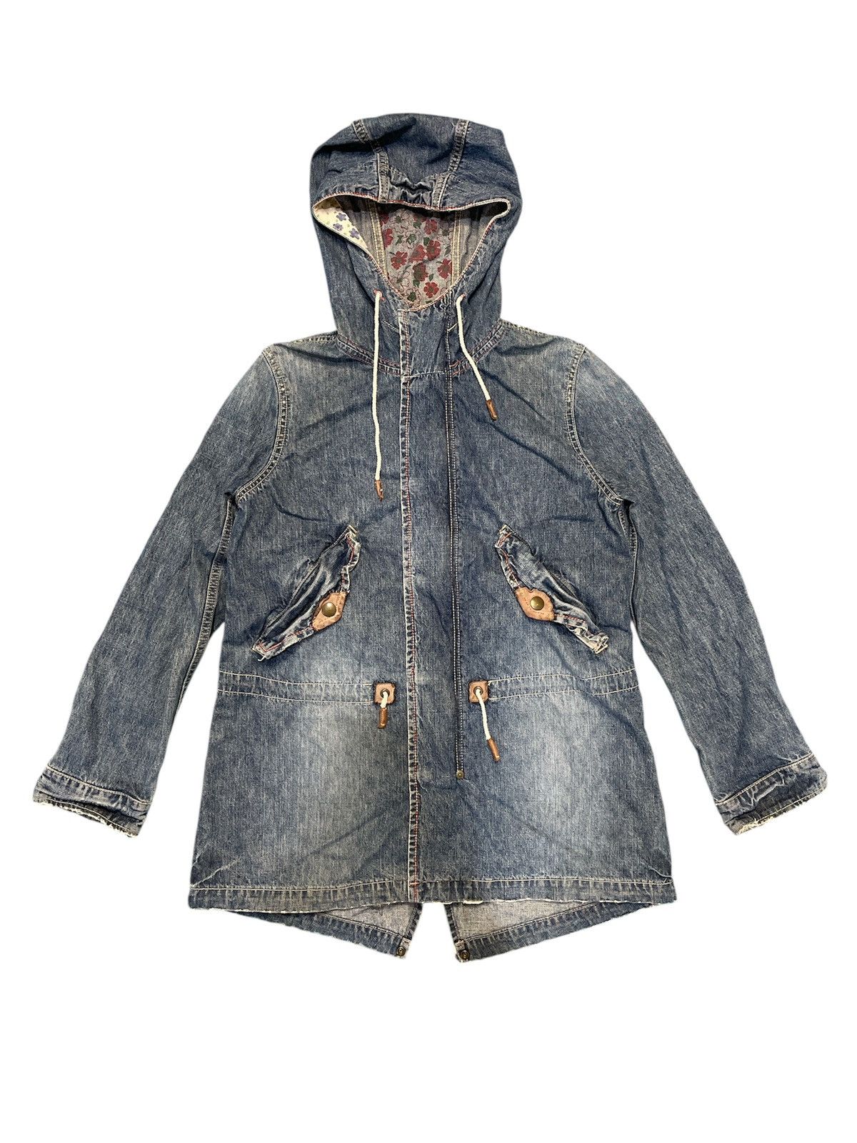Japanese Brand Japanese Brand Denim Cube Sugar Fishtail Parka Hooded Jacket Size US M / EU 48-50 / 2 - 1 Thumbnail