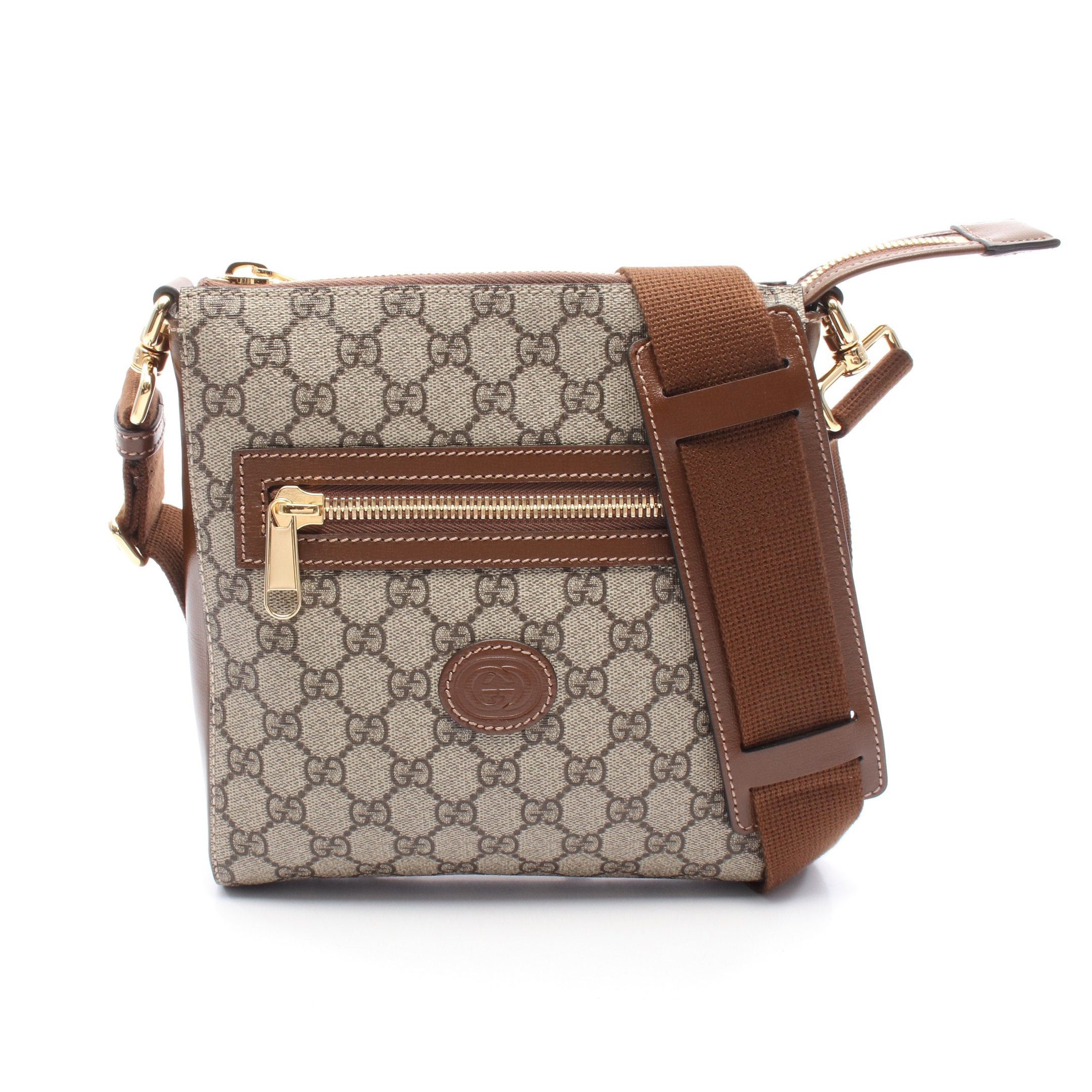 Gucci Gucci Gg Supreme Messenger Bag Shoulder Leather Beige Brown Size ONE SIZE - 1 Thumbnail