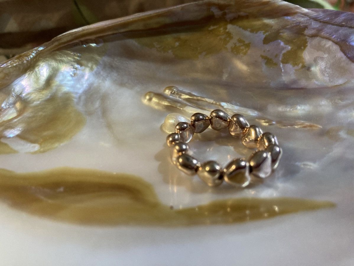 Other Rose gold heart beaded ring Size ONE SIZE - 1 Thumbnail