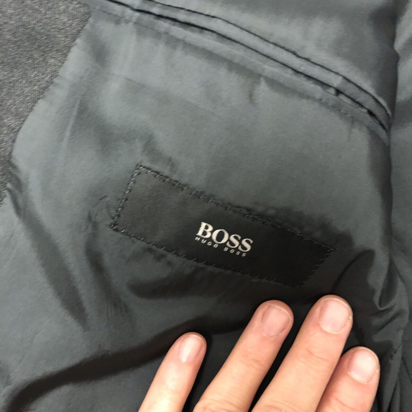 Hugo Boss Vtg Hugo Boss EINSTEIN Sport Coat Charcoal Wool Jacket Size 38R - 2 Thumbnail