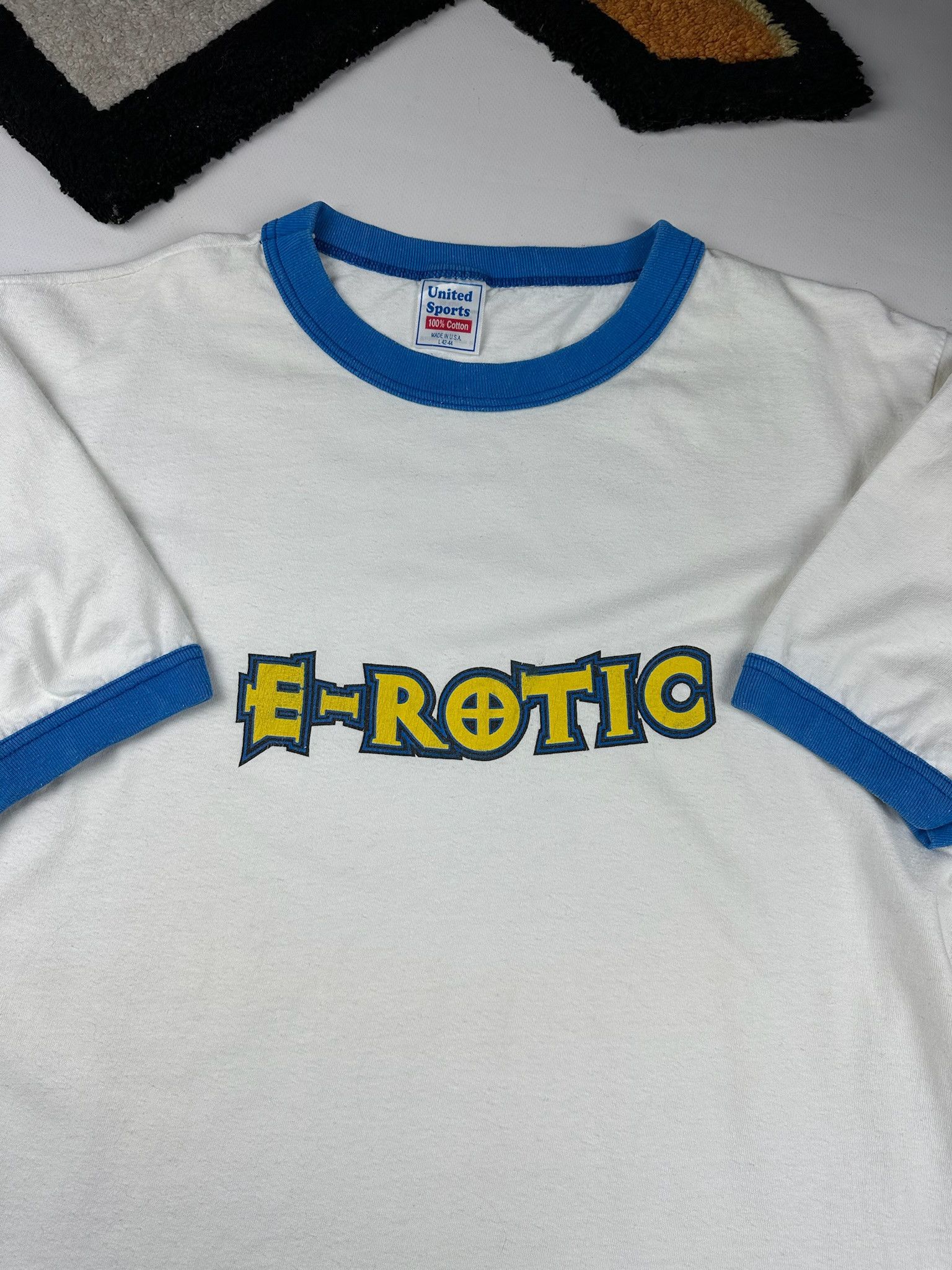 Porn Star】90s USA製 Oval Logo Ringer Tee｜Vintage 90s pornstar