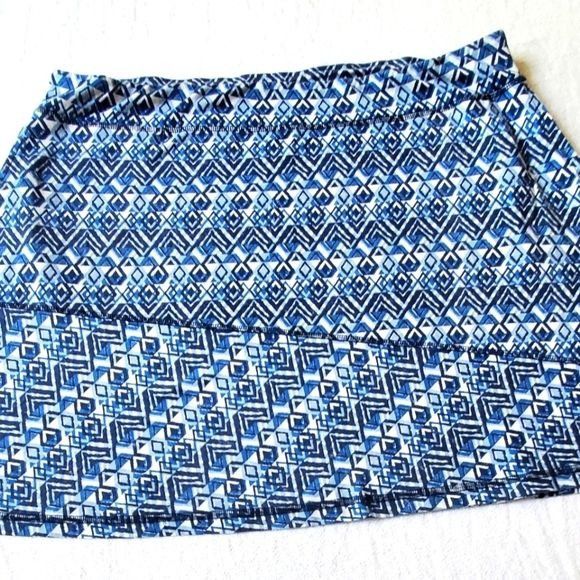 Designer Aventura 100% Organic Cotton Blue & White Sz. XL Skirt with Size 38" / US 16 / IT 52 - 1 Thumbnail