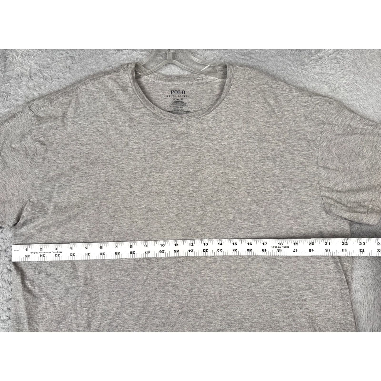 Ralph Lauren Polo Ralph Lauren Shirt Adult XL Gray Short Sleeve Crew Cotton READ - Mens T-Shirt, Embroidered Logo, Jersey, Classic Fit Size US XL / EU 56 / 4 - 7 Thumbnail
