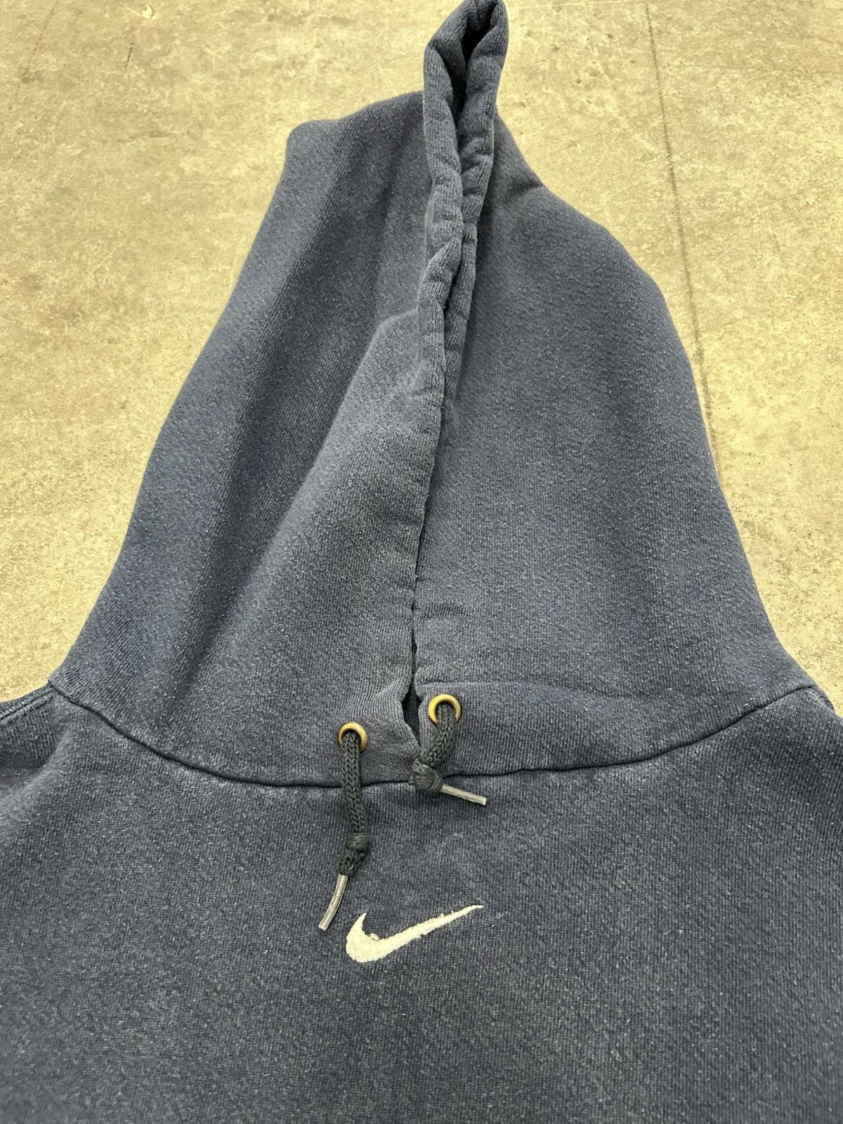 Nike Vintage Nike center swoosh hoodie navy Size US XL / EU 56 / 4 - 2 Thumbnail