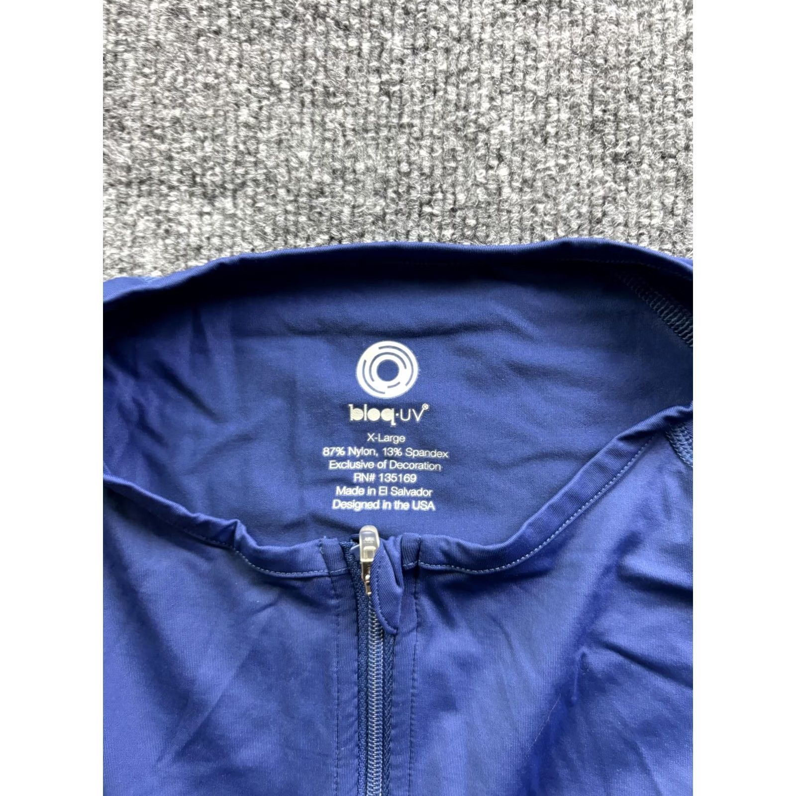 Vintage BloqUV Shirt Womens XL Blue Full Zip Lightweight Stretch Sun Protection Running Size XL / US 12-14 / IT 48-50 - 2 Thumbnail