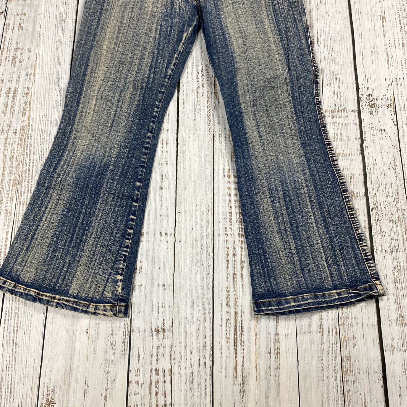 Vintage VINTAGE DAYTONA Jeans Flare Women Size 32 Blue 80s Distressed 34 Inseam Women's Vintage Jeans Daytone 80s Italy Style Flare Womens Jeans Size 24" / US 00 / IT 34 - 3 Thumbnail