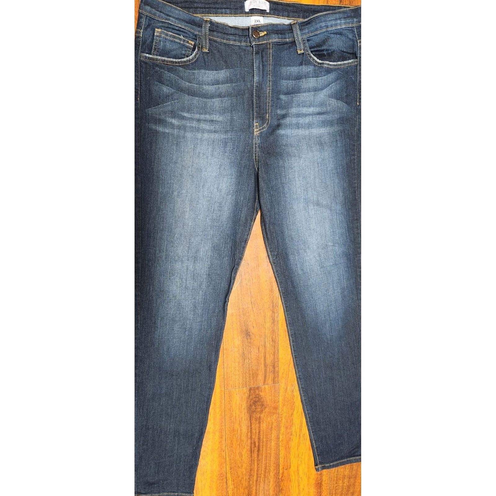 Vintage JUDY BLUE Jeans Women's 2XL 36x30 Dark Wash Denim Stretch High Rise 5-Pocket City Bohemian Vintage: No, 83103, Plus Size, Blue, Bagged Size 40" / US 18 - 4 Thumbnail