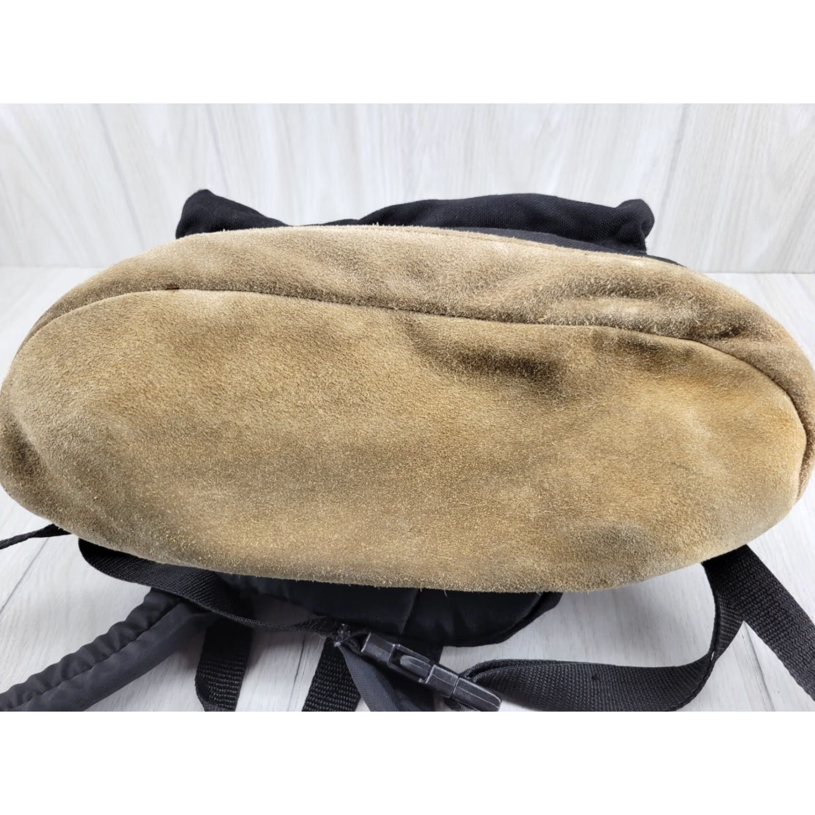 Spalding VINTAGE Spalding Backpack 90s Leather Bottom Black Canvas Medium Unisex Adults Bag Bag School Backpack Mens Womens Size US 31 - 6 Thumbnail