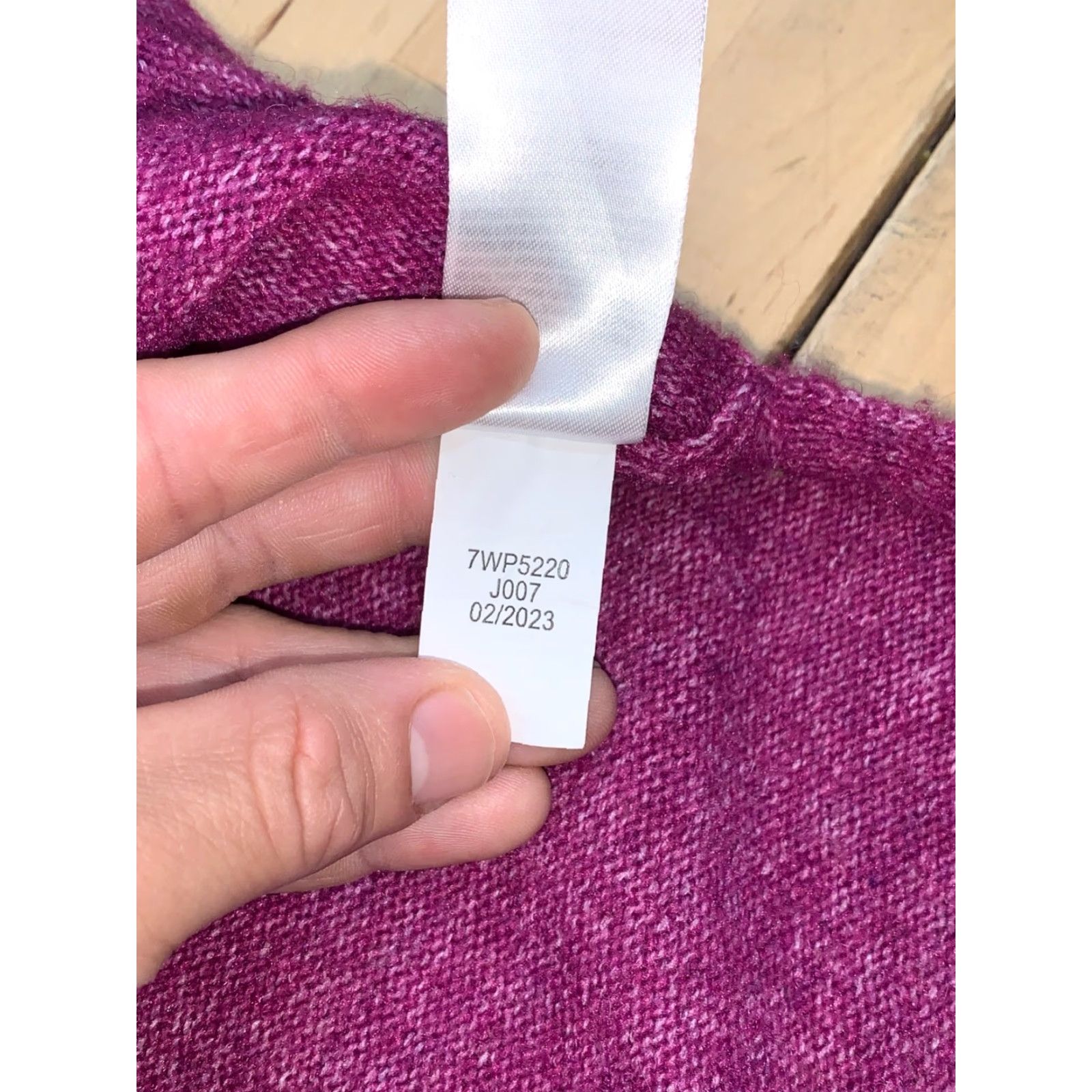 Lucky Brand Lucky Brand Sweater Women XL Purple V-Neck Wool Blend Pullover Solid All Seasons Lightweight Stretch Winter Spring Fall Casual Travel Workwear Size XL / US 12-14 / IT 48-50 - 4 Thumbnail