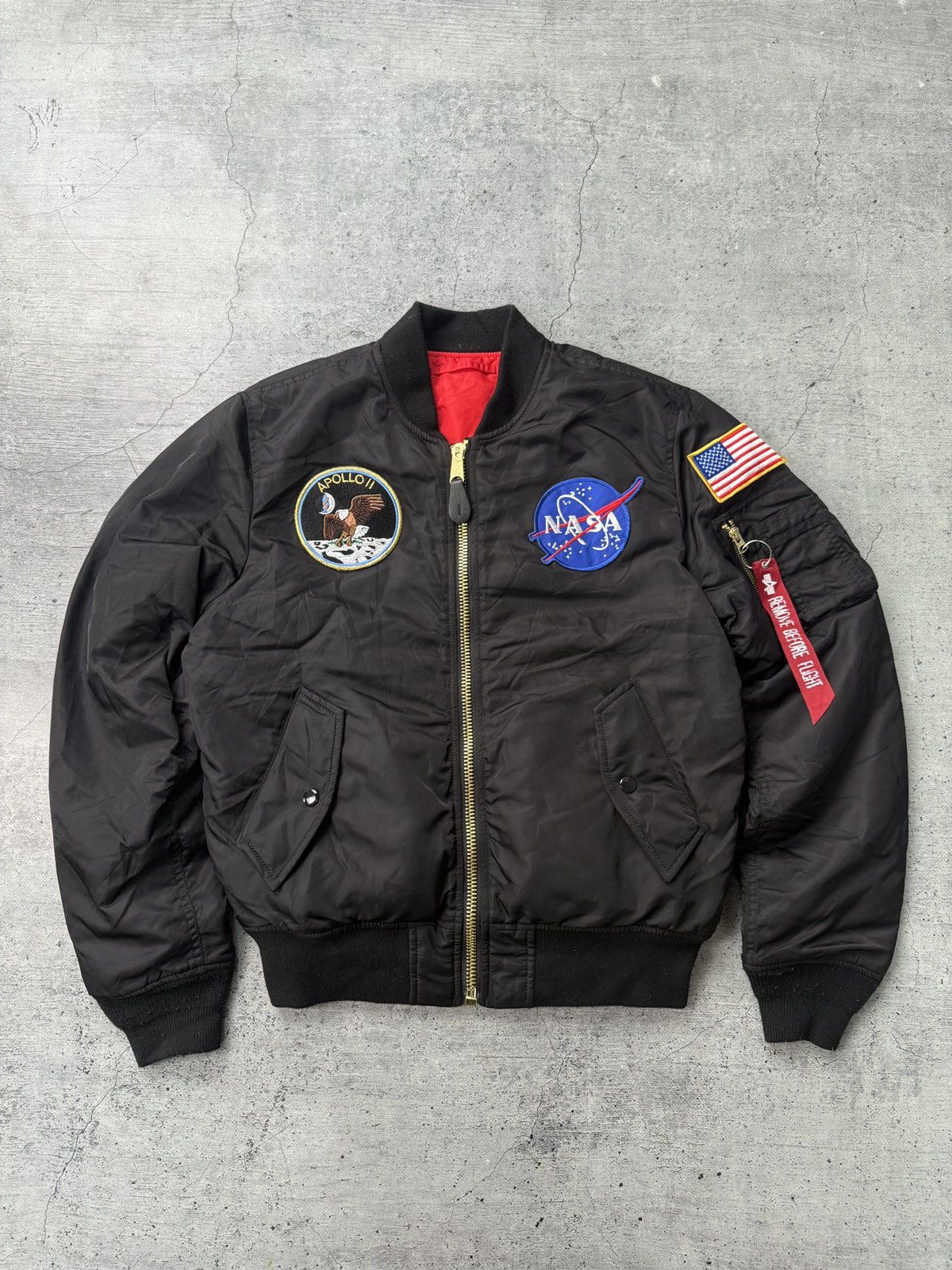 Alpha Industries ALPHA INDUSTRIES MENS APOLLO MA-1 NASA FLIGHT JACKET Size US M / EU 48-50 / 2 - 1 Thumbnail