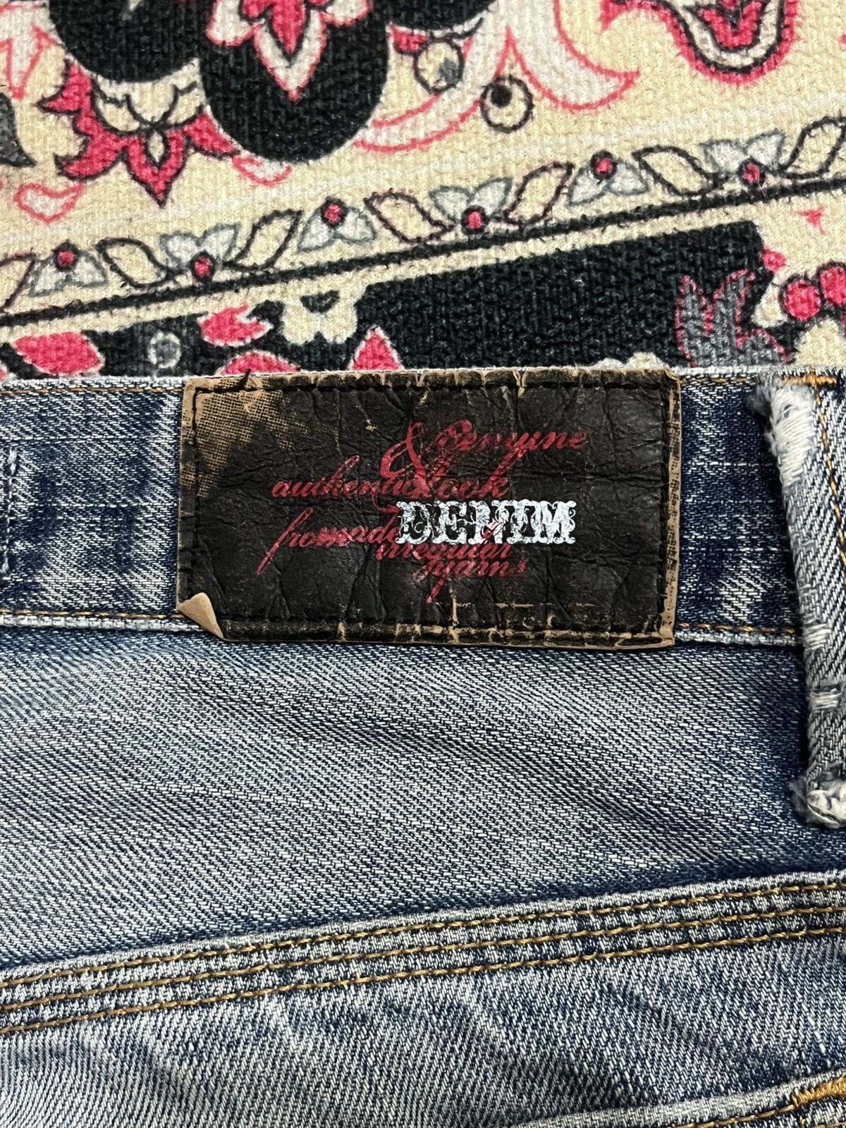 Le Grande Bleu (L.G.B.) ⚡️Distressed⚡️Zara Destroy Grunge Style Blue Washed Flare Jean Size US 34 / EU 50 - 10 Thumbnail