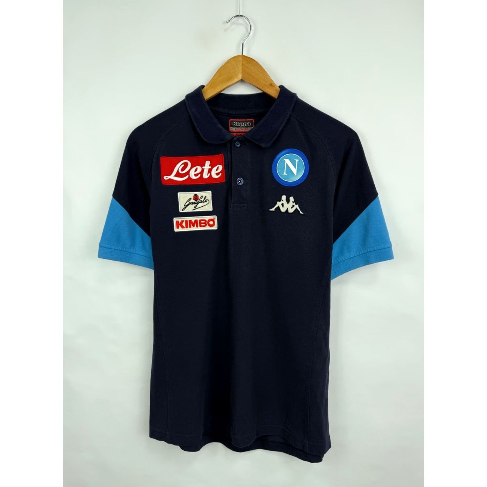 Kappa VINTAGE Kappa Napoli Italy Soccer Polo T-Shirt Retro Blue L Mens Size US L / EU 52-54 / 3 - 3 Thumbnail