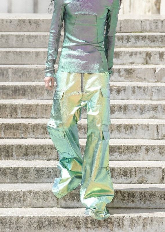 Rick Owens Rick Owens EDFU 2023 Double Jumbo Cargo Belas Iridescent 48 Size US 32 / EU 48 - 2 Thumbnail