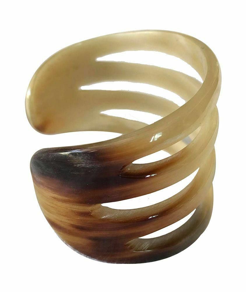 Designer New Textured Cow Horn Bracelet. Size ONE SIZE - 5 Thumbnail