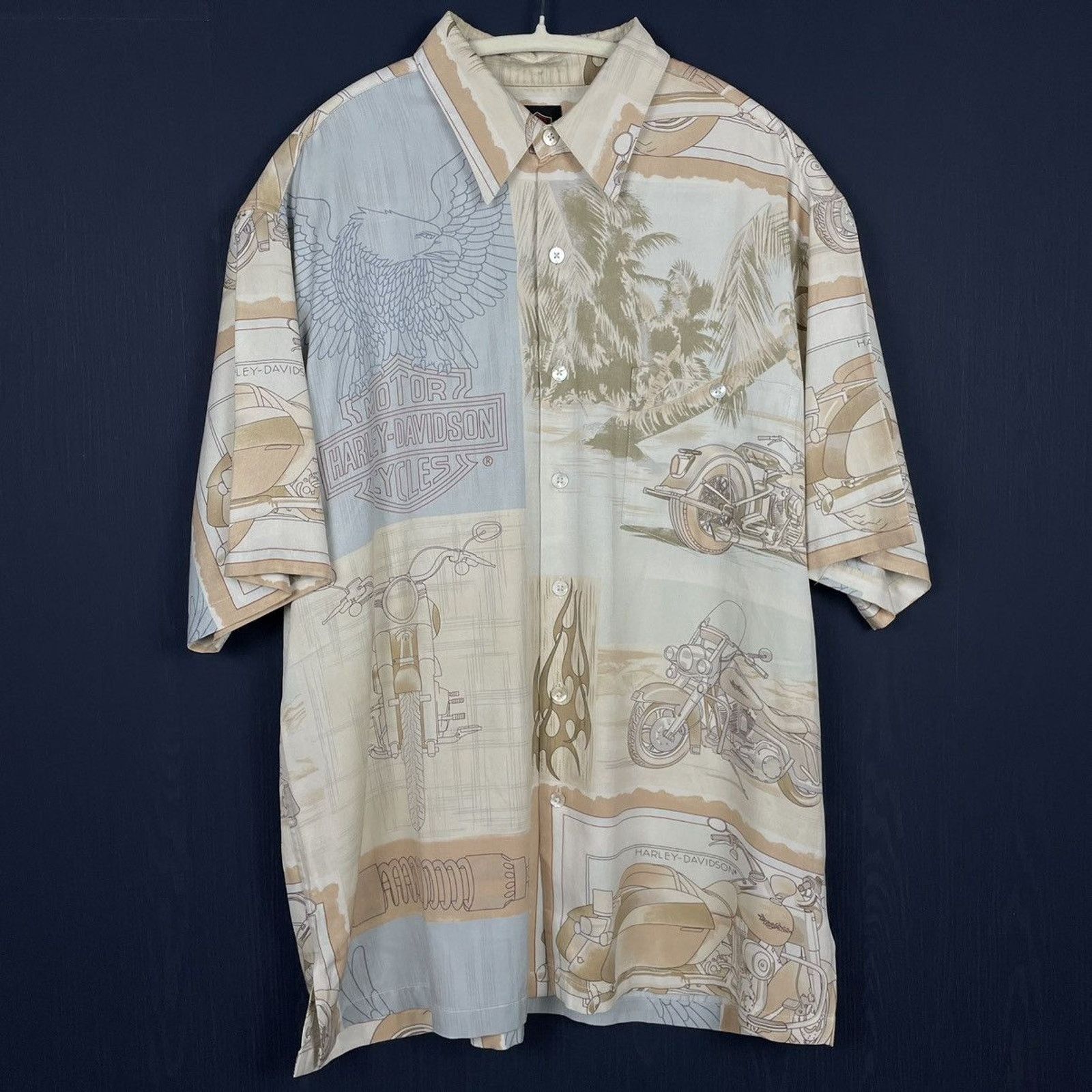 Harley Davidson × Japanese Brand × Vintage 🇺🇸HARLEY-DAVIDSON Aloha Shirt Size US M / EU 48-50 / 2 - 2 Thumbnail
