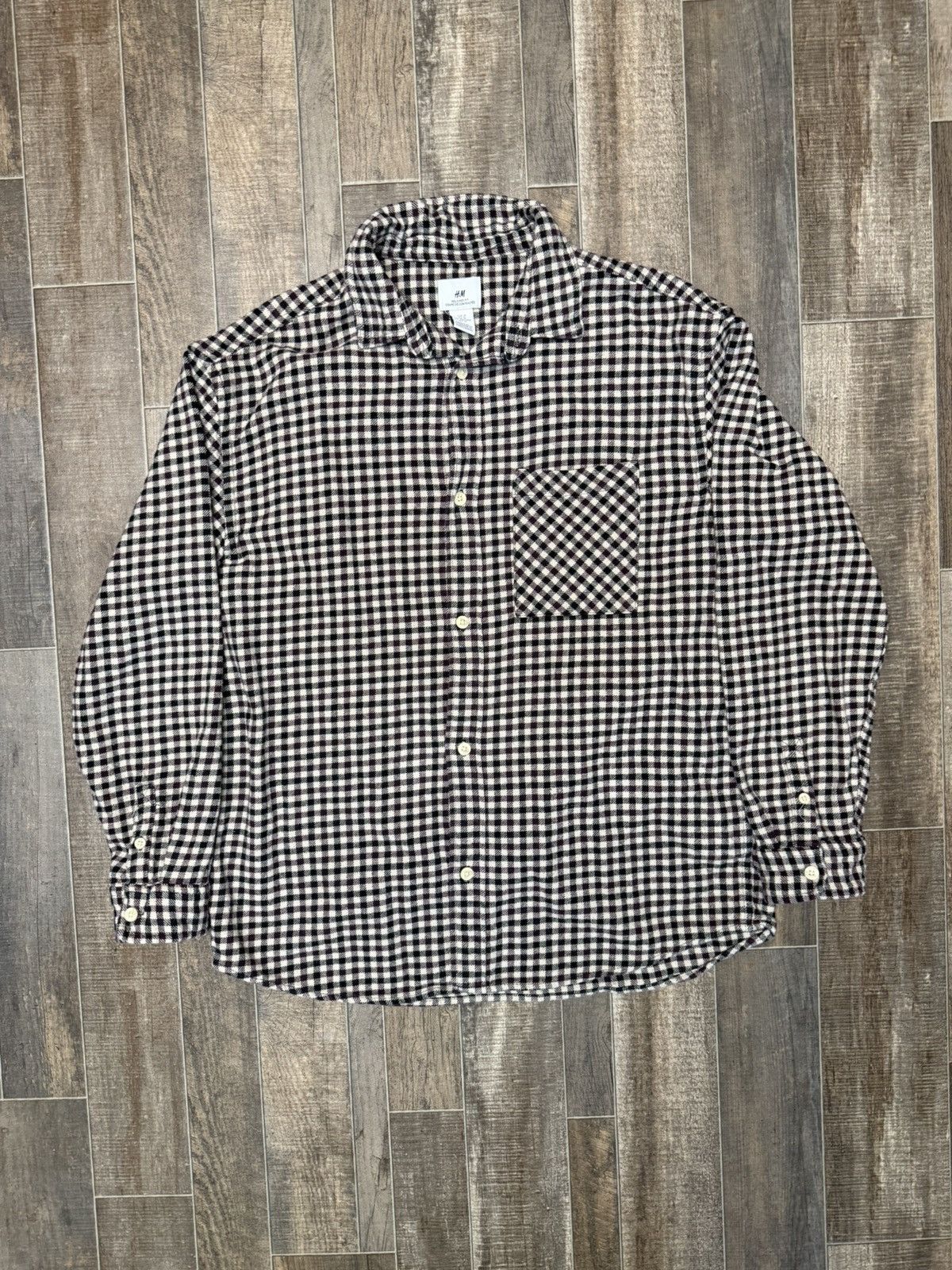 H&M H&M Relaxed Fit Flannel Size US M / EU 48-50 / 2 - 2 Thumbnail