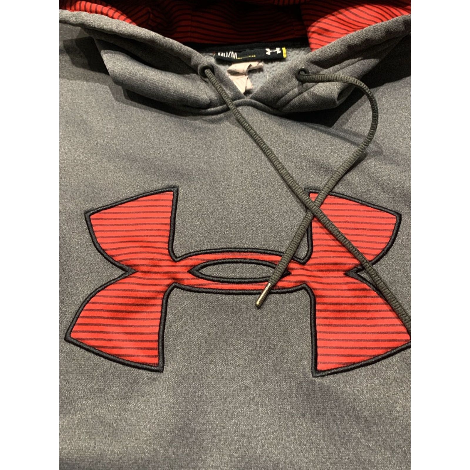 Under Armour Under Armour Hoodie Adult Men's Medium Gray Red Pullover Size US M / EU 48-50 / 2 - 3 Thumbnail
