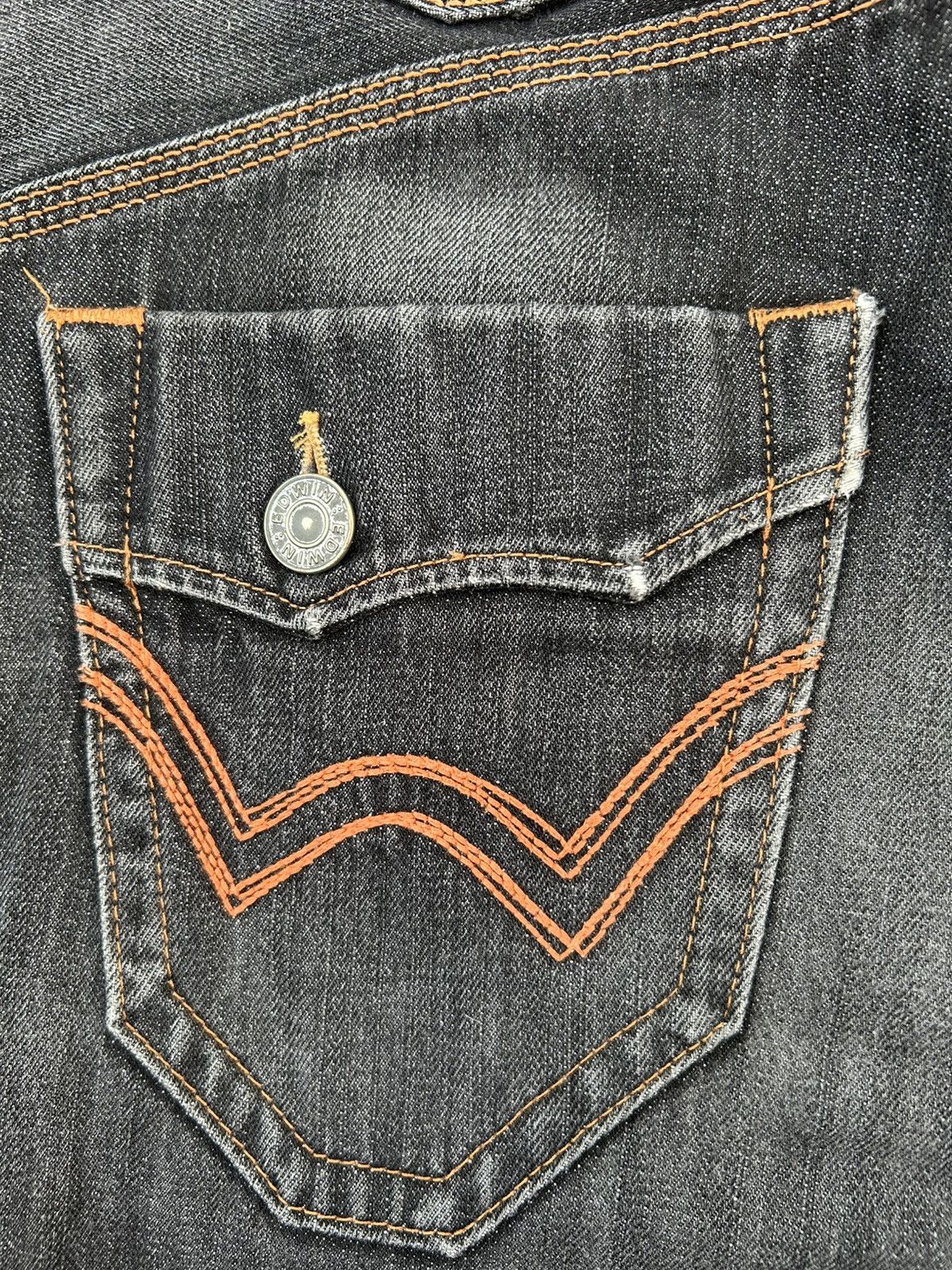 Kapital Flare Vintage Edwin Buckle Back Distressed Denim Jeans Size US 31 - 7 Thumbnail
