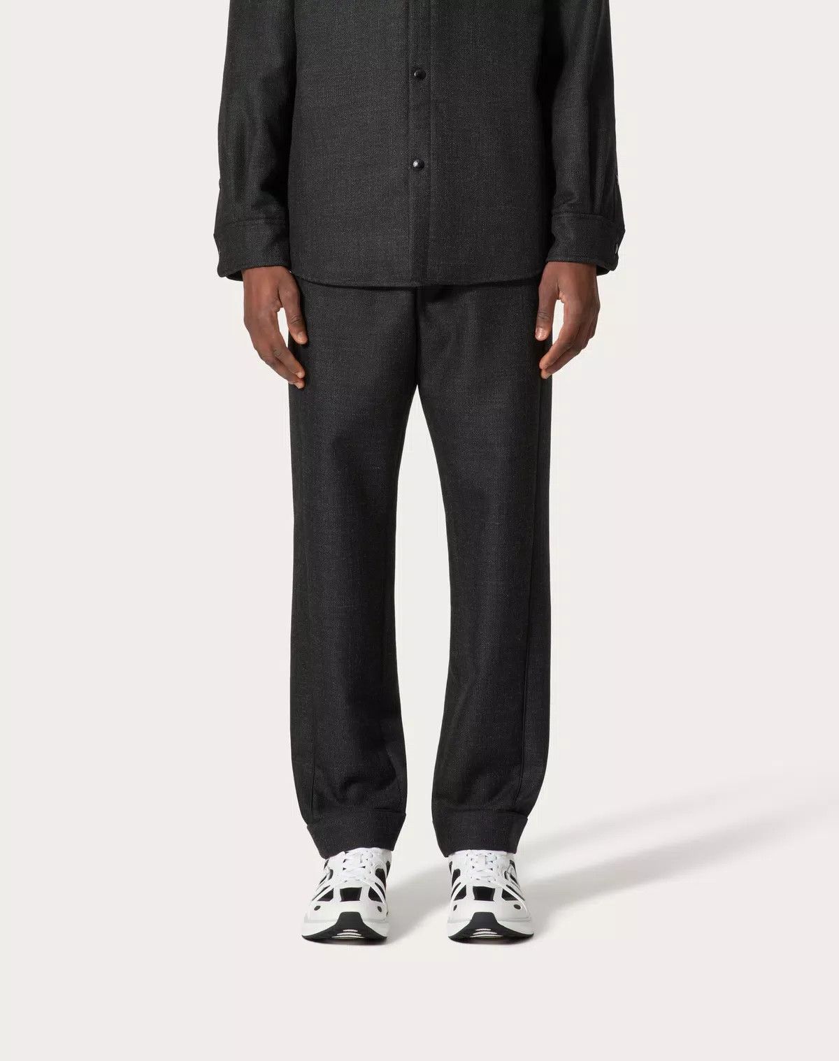 Valentino oc11z0725 Wool Tweed Pyjama Trousers in Black Size US 32 / EU 48 - 4 Thumbnail