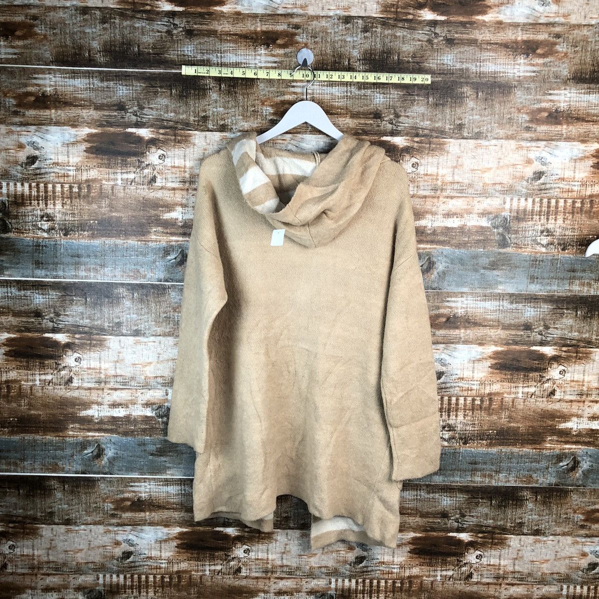 Homespun Knitwear × Japanese Brand Japanese Brand Brown knitwear cardigan Hoodie #A1556 Size L / US 10 / IT 46 - 10 Thumbnail