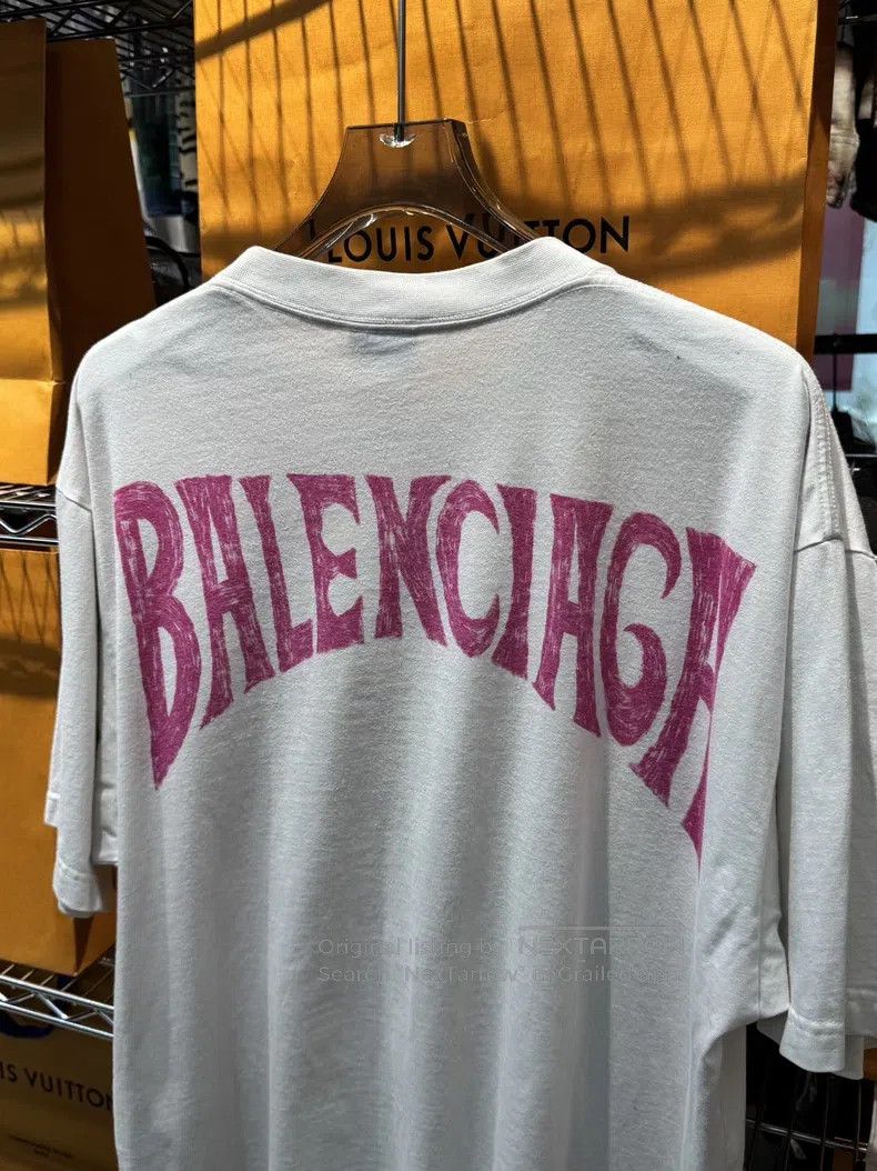Balenciaga Balenciaga White Bat Logo Short Sleeve T-Shirt Size US M / EU 48-50 / 2 - 4 Thumbnail