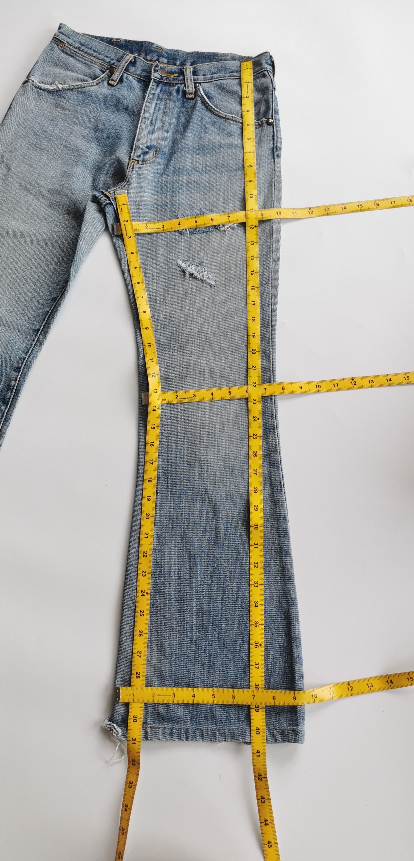 Tornado Mart Vintage Wrangler FlareBootcut Distressed Style Tornado Mart Size US 28 / EU 44 - 11 Thumbnail