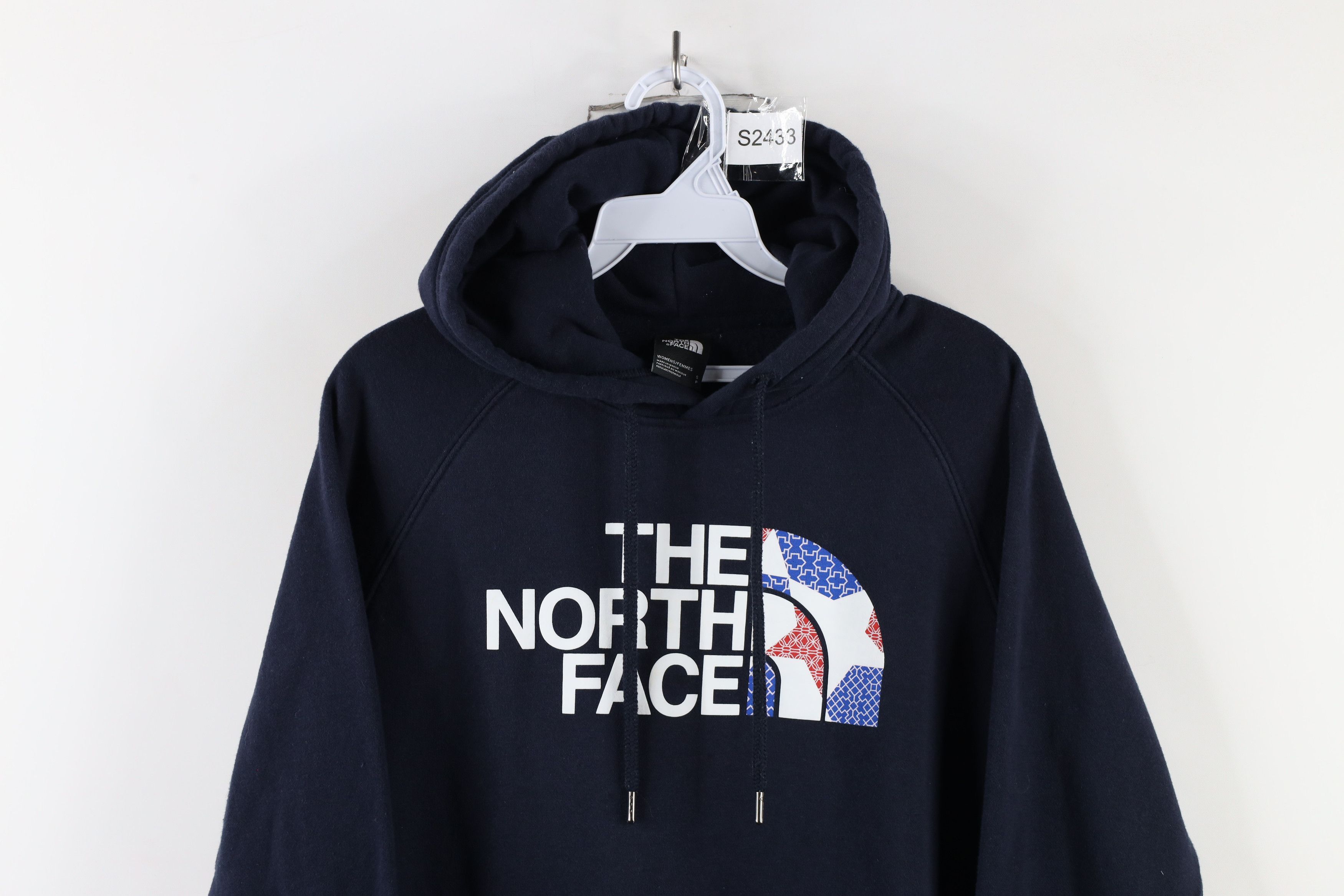 The North Face × Vintage Vintage The North Face Spell Out Big Logo Star Hoodie Blue Size S / US 4 / IT 40 - 2 Thumbnail