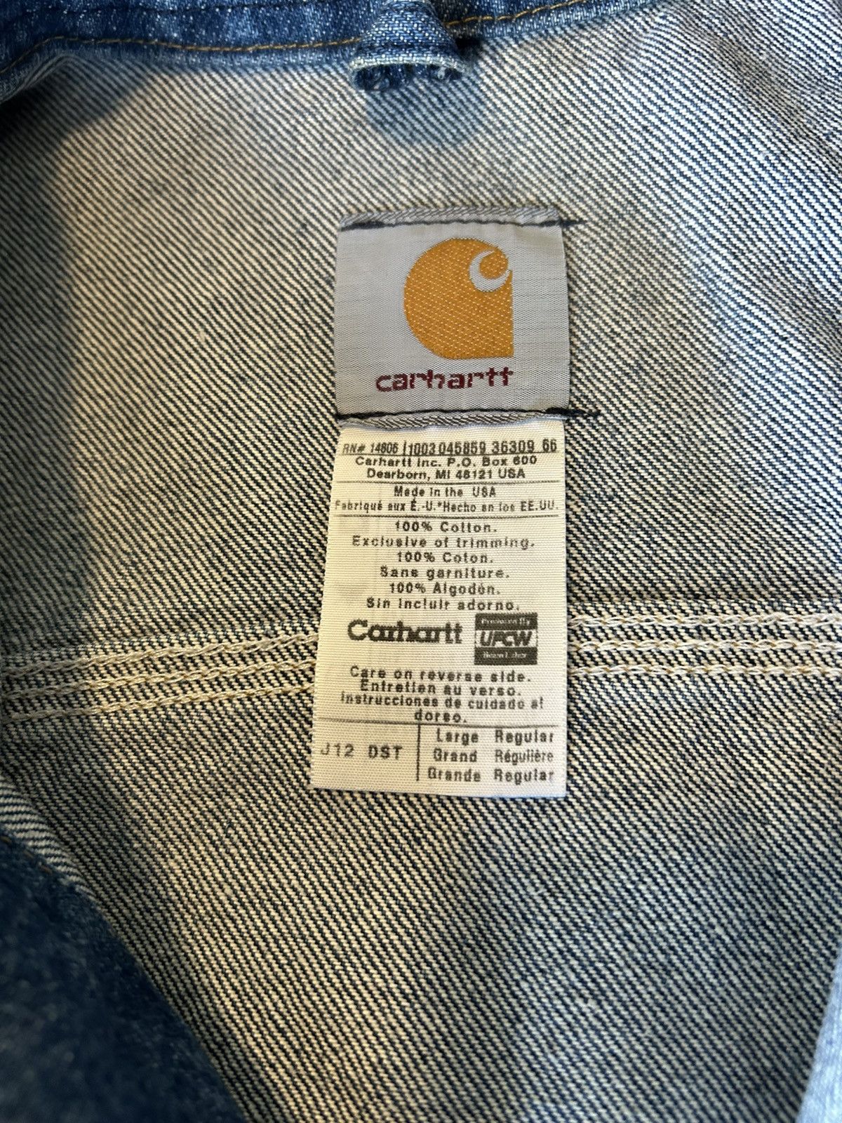 Carhartt Vintage Carhartt Denim Trucker Jacket Size US L / EU 52-54 / 3 - 4 Thumbnail