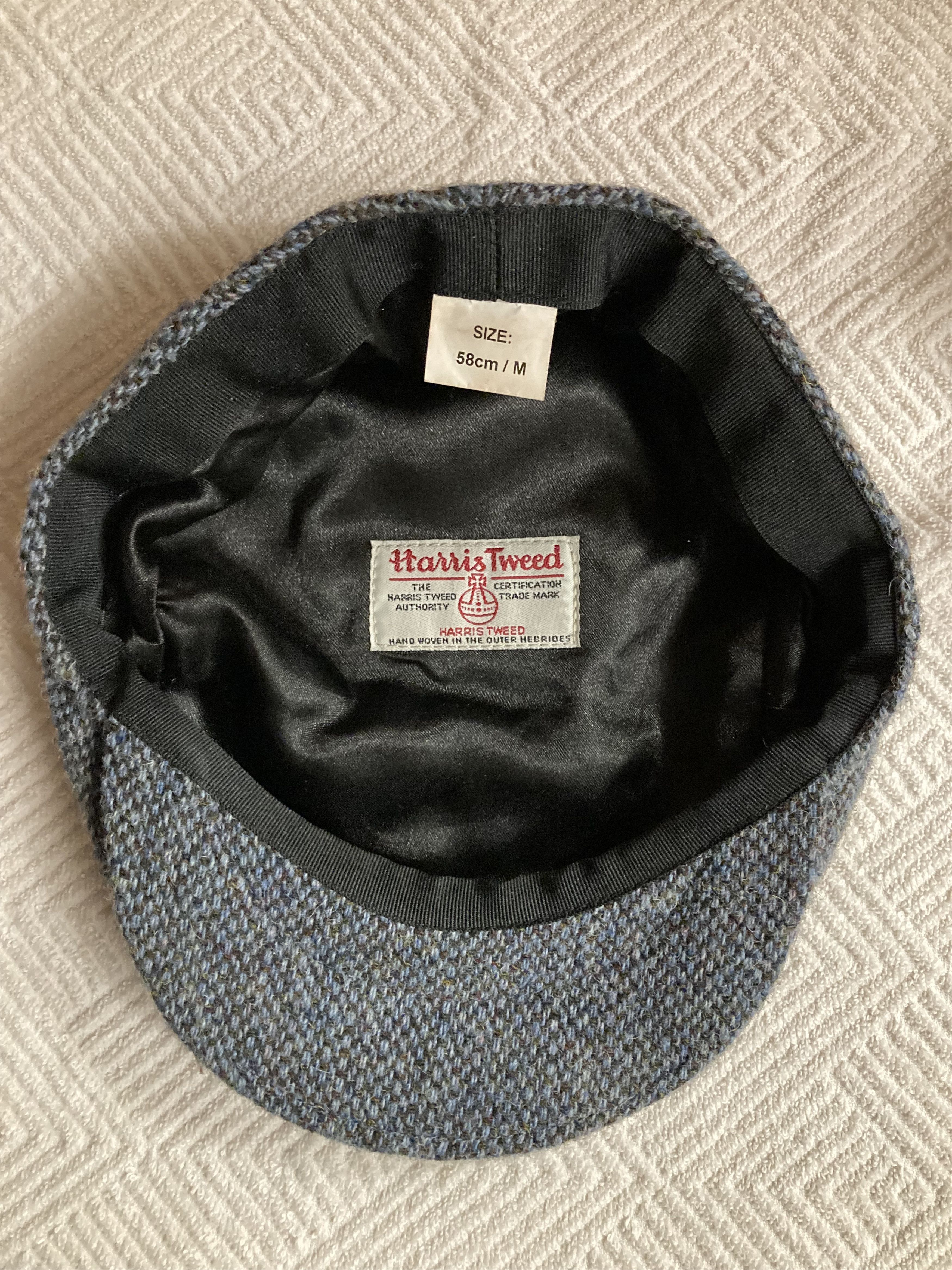 Handmade × Harris Tweed Handwoven Authentic Harris Tweed Men's Flat Cap Size ONE SIZE - 5 Thumbnail