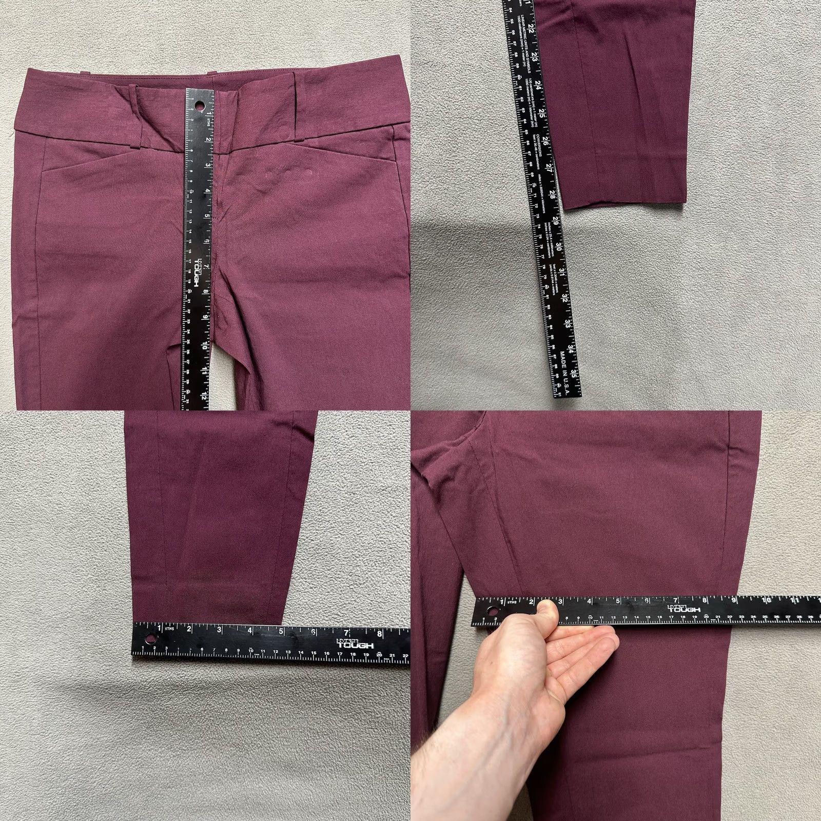 Vintage The Limited Red Dress Pants Womens 4R Slim Stretch Pockets Solid Flat Front Skinny Trousers Pants 4 Regular 30in Inseam Men? Womens Size 27" / US 4 / IT 40 - 9 Thumbnail