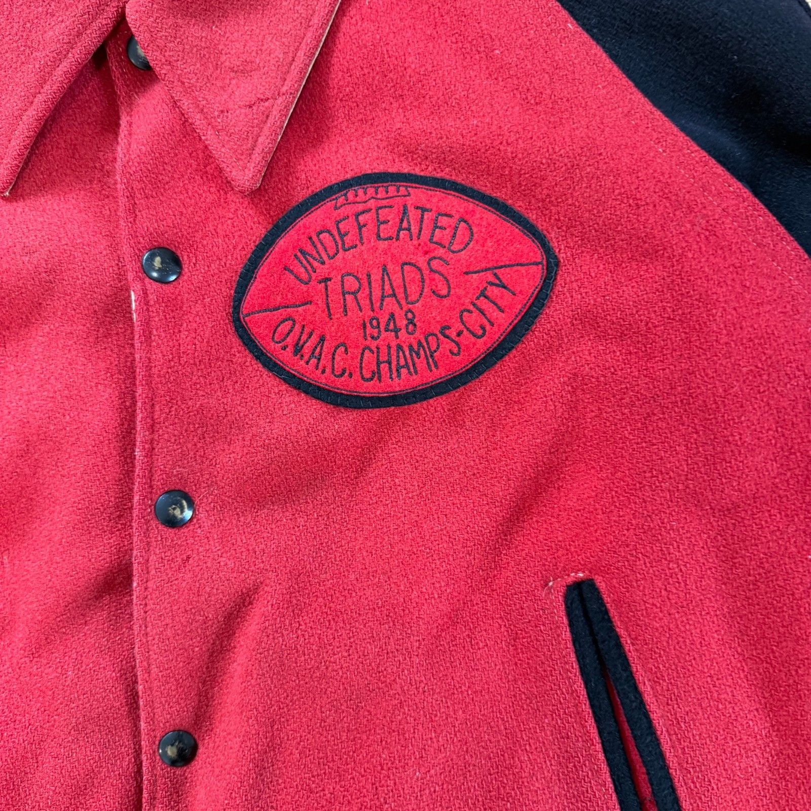 RRL Ralph Lauren 1948 Oxford Sporting Goods Wool Vintage Football Jacket Size US M / EU 48-50 / 2 - 10 Thumbnail