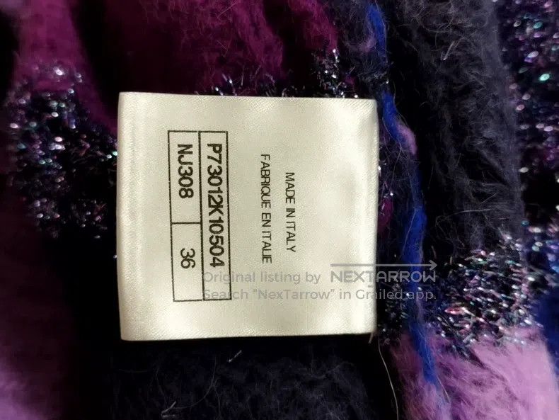 Chanel Chanel 22A purple and blue colour-blocked alpaca wool swea Size XS / US 0-2 / IT 36-38 - 6 Thumbnail