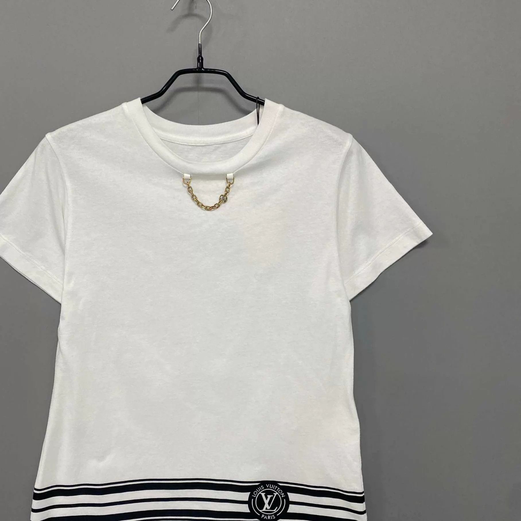 Louis Vuitton LV Slim Chain Detail Short Sleeve Shirt Size ONE SIZE - 2 Thumbnail
