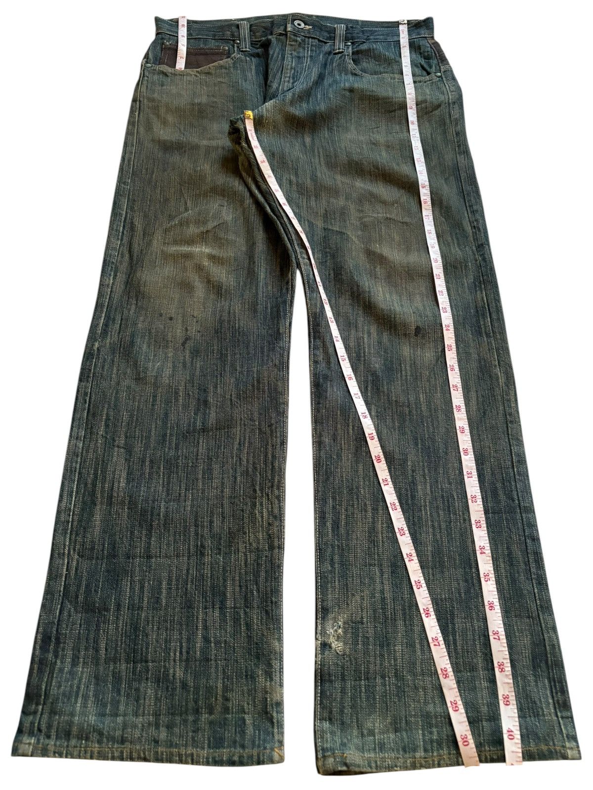 Japanese Brand Vintage Japanese Brand Rusty Mud Wash Loose Baggy Jeans Size US 34 / EU 50 - 14 Thumbnail