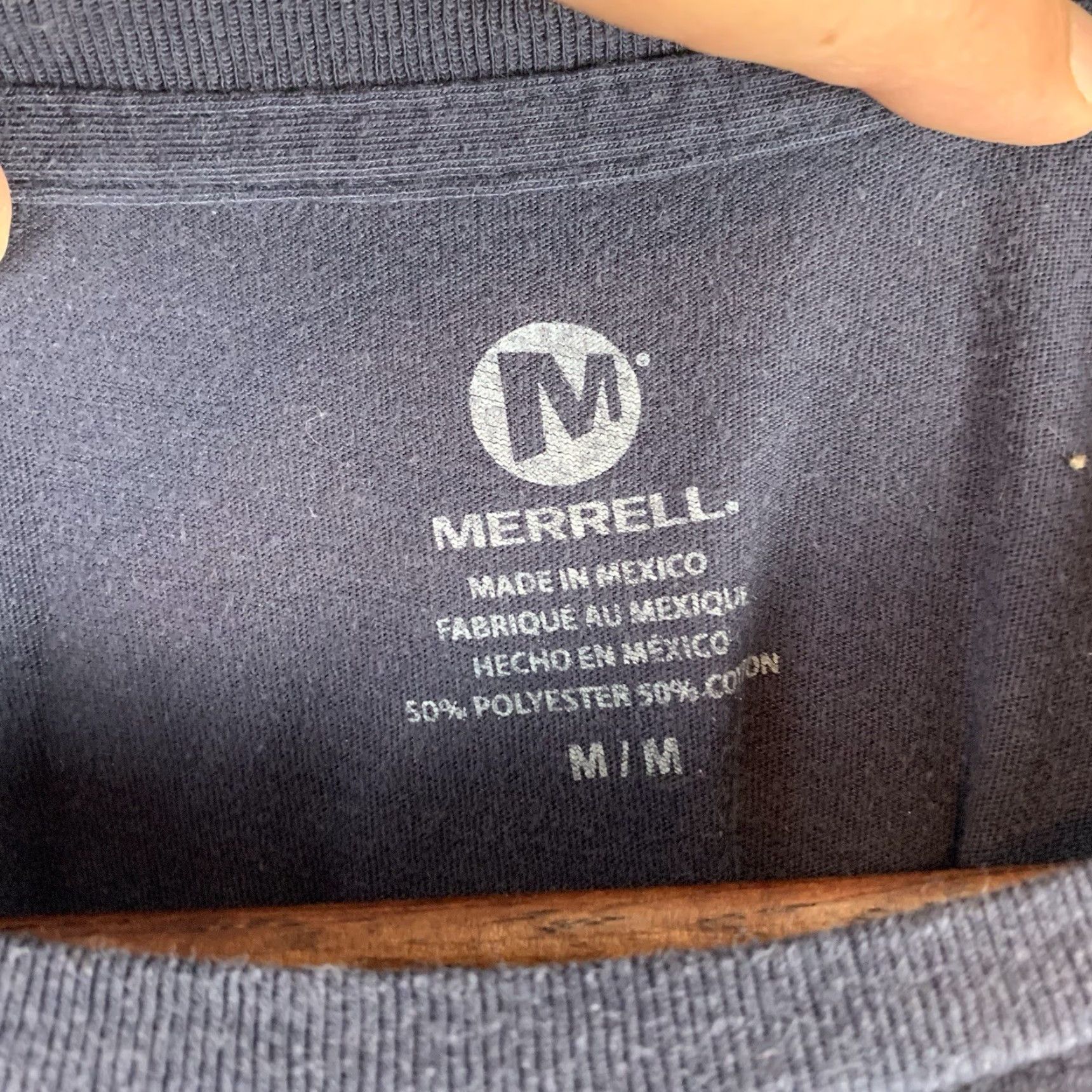 Merrell Merrell Mens T Shirt Crew Neck Short Sleeve Size M Blue Graphic Print Shirt Men Regular Short Sleeve USA City Classic College All Seasons Breathable Size US M / EU 48-50 / 2 - 3 Thumbnail