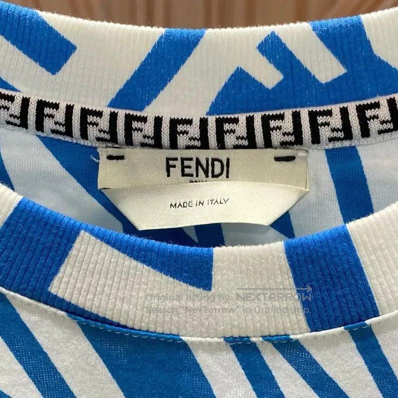 Fendi Fendi Colorblock Cotton T-Shirt for Women . Size XXS / US 00 / IT 34 - 3 Thumbnail
