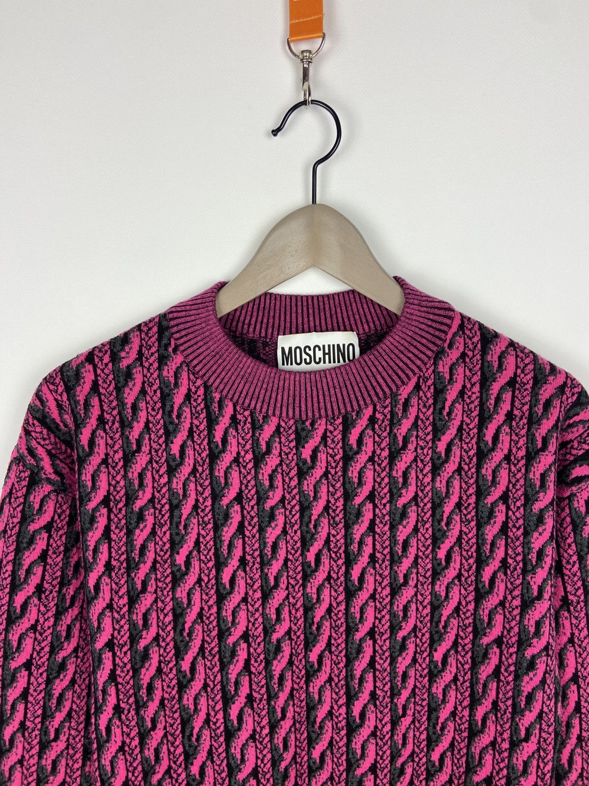 Designer × Moschino RRP$ 400 Moschino Couture Virgin Wool Pink Womens Sweater Size S / US 4 / IT 40 - 3 Thumbnail