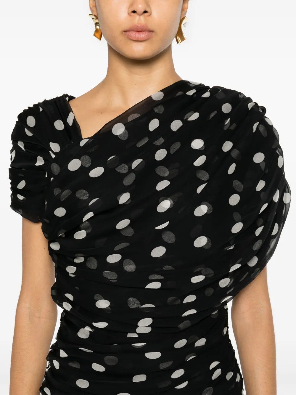 Saint Laurent Paris o1y0126 Mini Dress in Black/White Size XL / US 12-14 / IT 48-50 - 2 Thumbnail