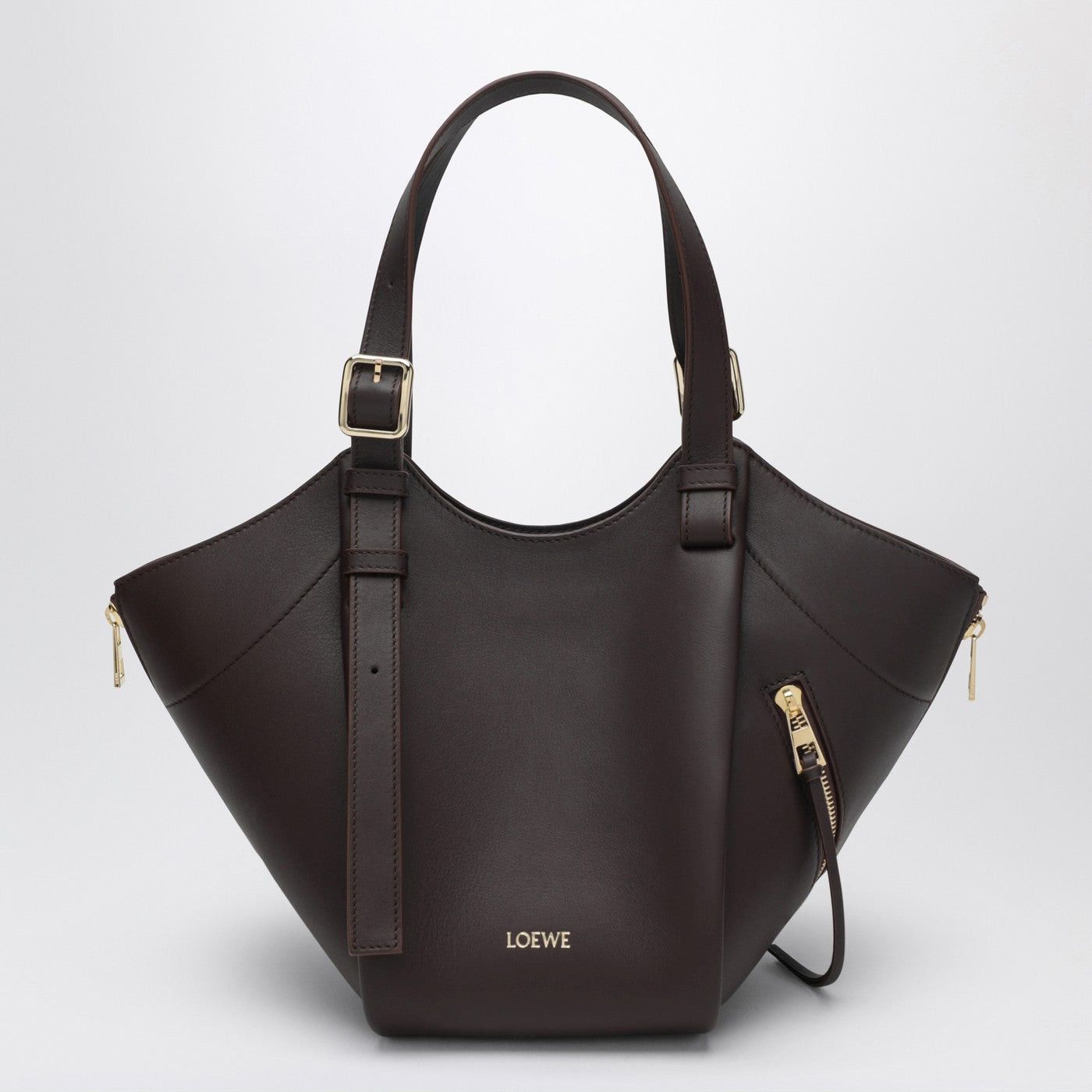Loewe Loewe Hammock Flip Dark Chestnut Bag In Leather Size ONE SIZE - 1 Thumbnail