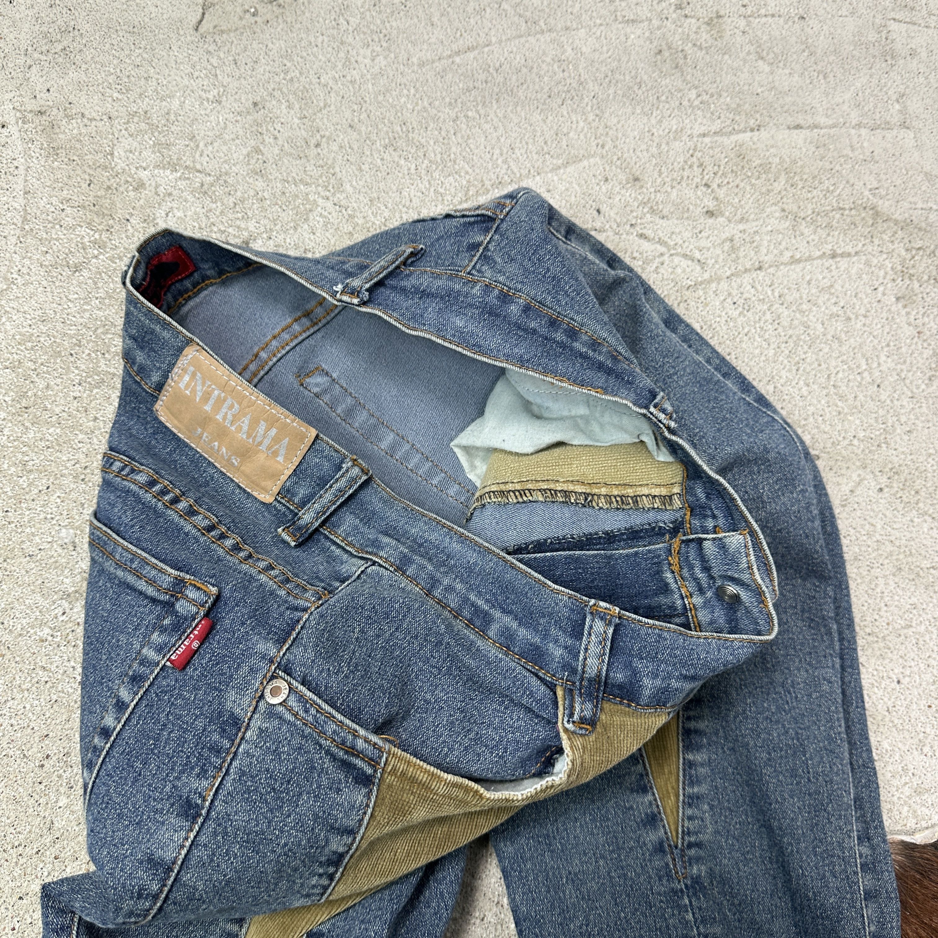 Vintage Vintage Denim Avant Garde Streetwear Flared Jeans Y2K Size 27" / US 4 / IT 40 - 8 Thumbnail