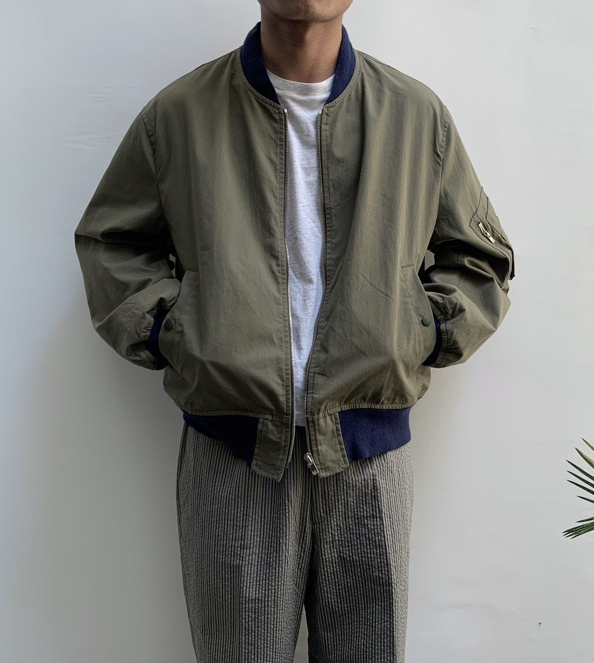 Comme des Garcons Homme AD 2017 Military Bomber Jacket | Grailed