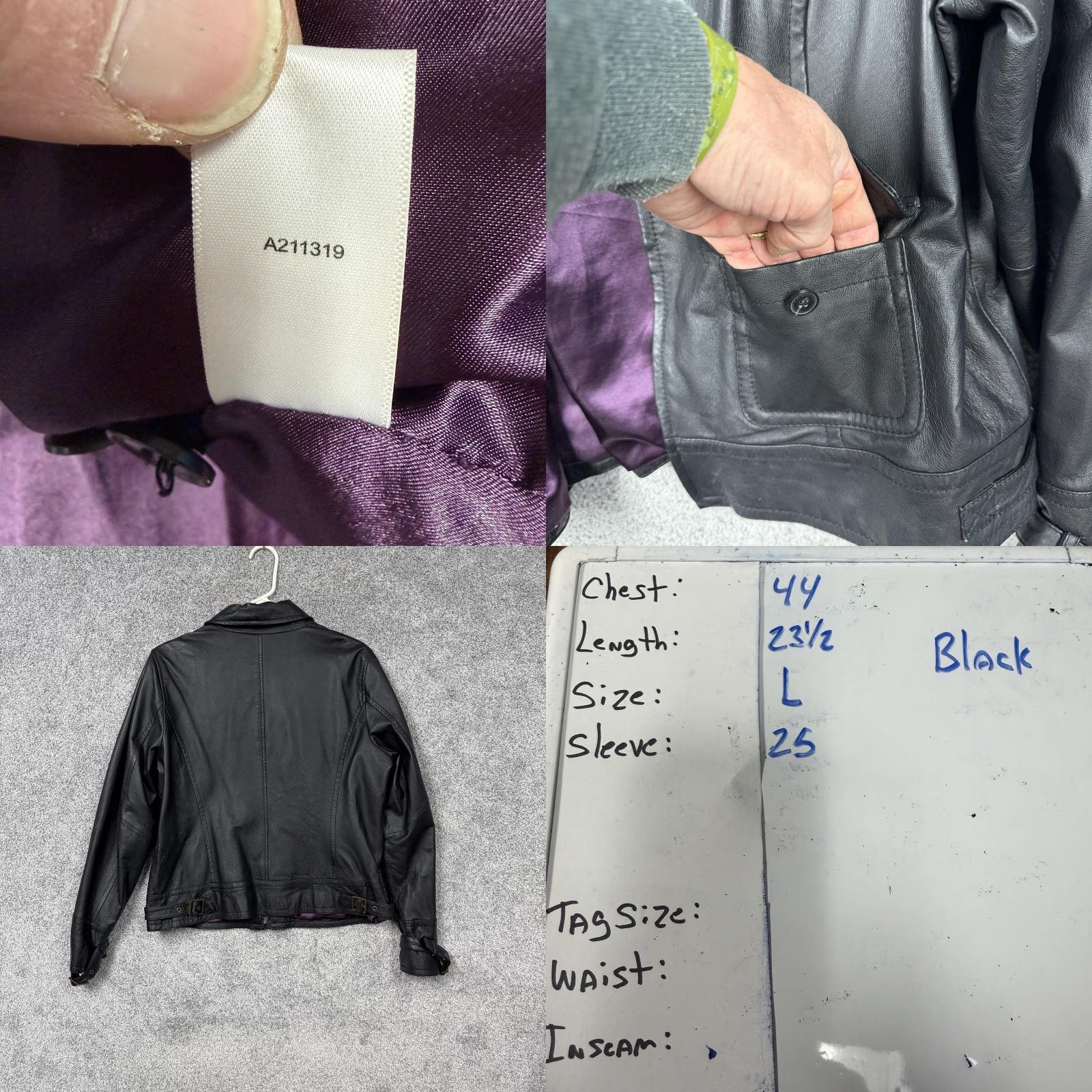 Vintage Isaac Mizrahi Live Leather Jacket Womens L Black Gothic Size L / US 10 / IT 46 - 8 Thumbnail