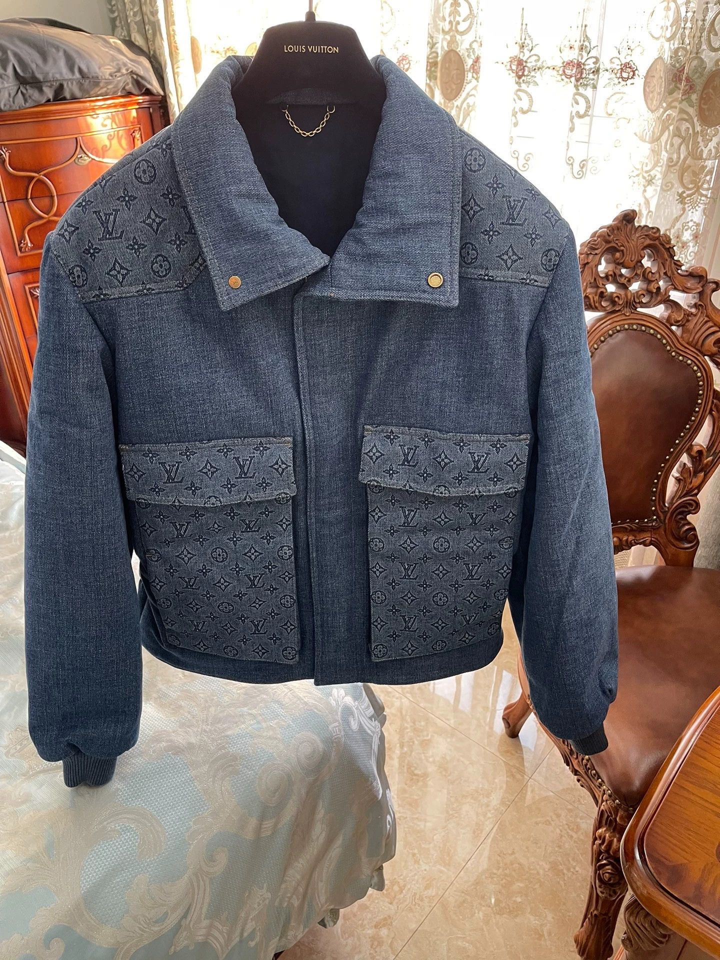 Louis Vuitton LV Lumberjack Classic Denim Monogram Jacket Size 50 New Tags Size US M / EU 48-50 / 2 - 1 Thumbnail
