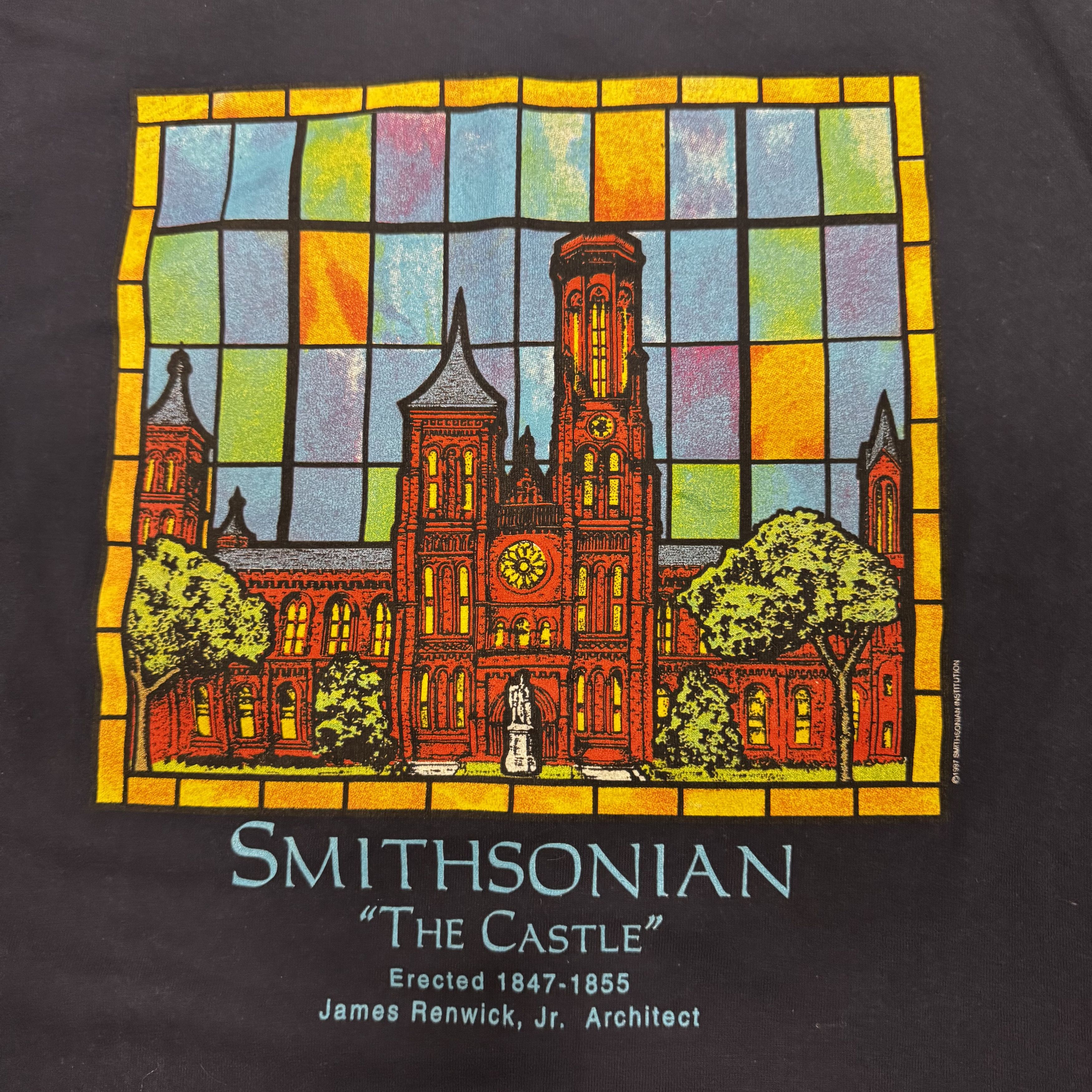 Vintage VTG 90s Smithsonian "The Castle" Art Graphic T Shirt Museum Size US L / EU 52-54 / 3 - 2 Thumbnail