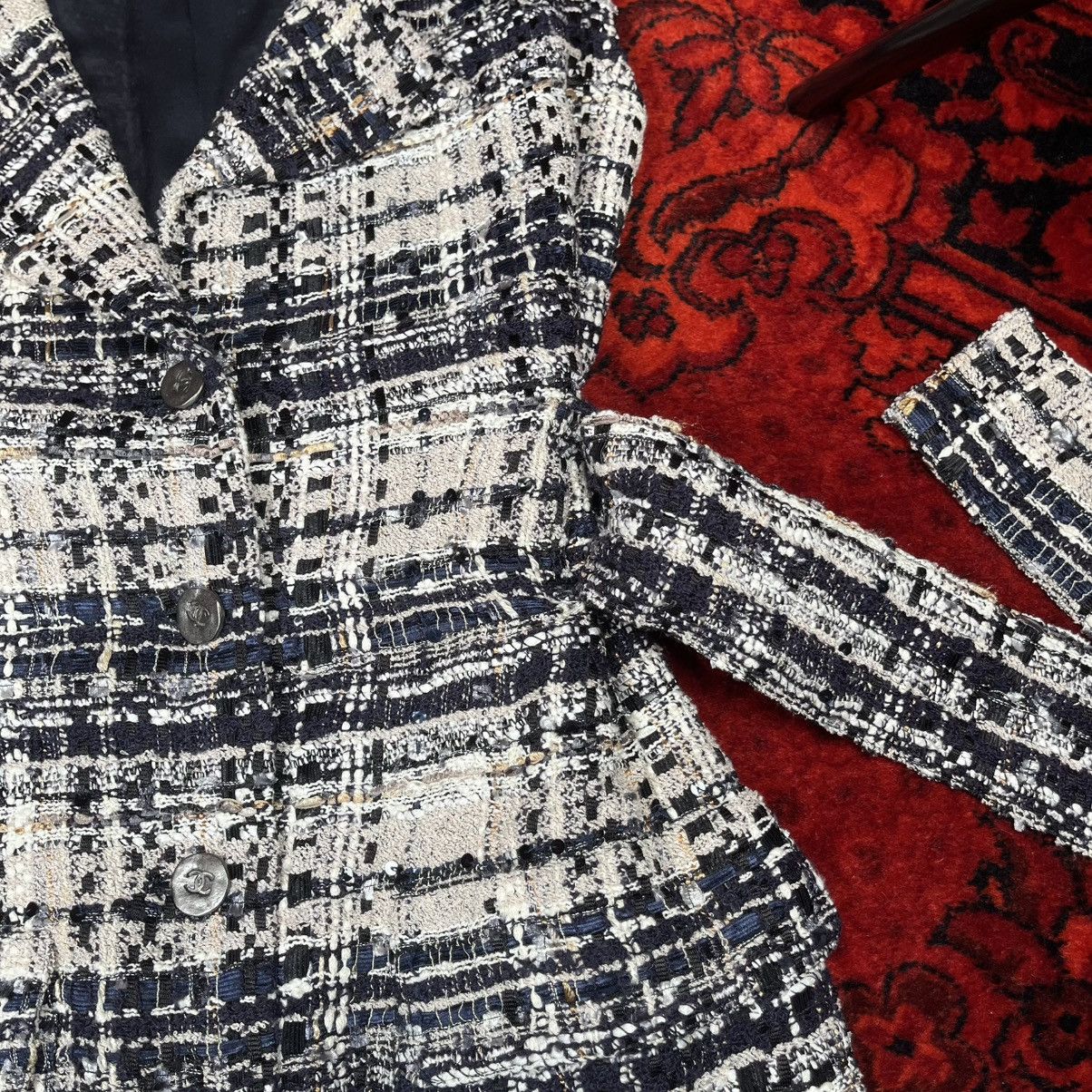 Chanel CHANEL Spring 2006 Tweed Bouclé Belted Dress CC Buttons Size S / US 4 / IT 40 - 17 Thumbnail